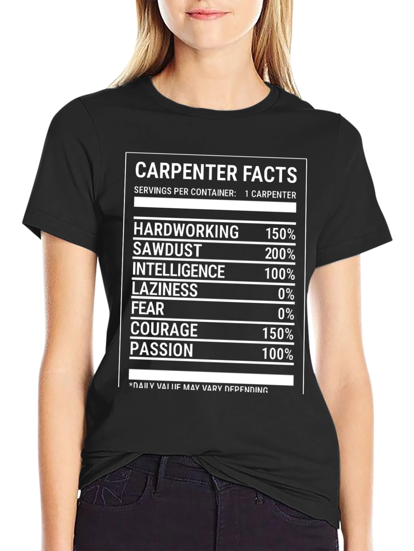 Carpenter Facts Novelty Graphic T-Shirt