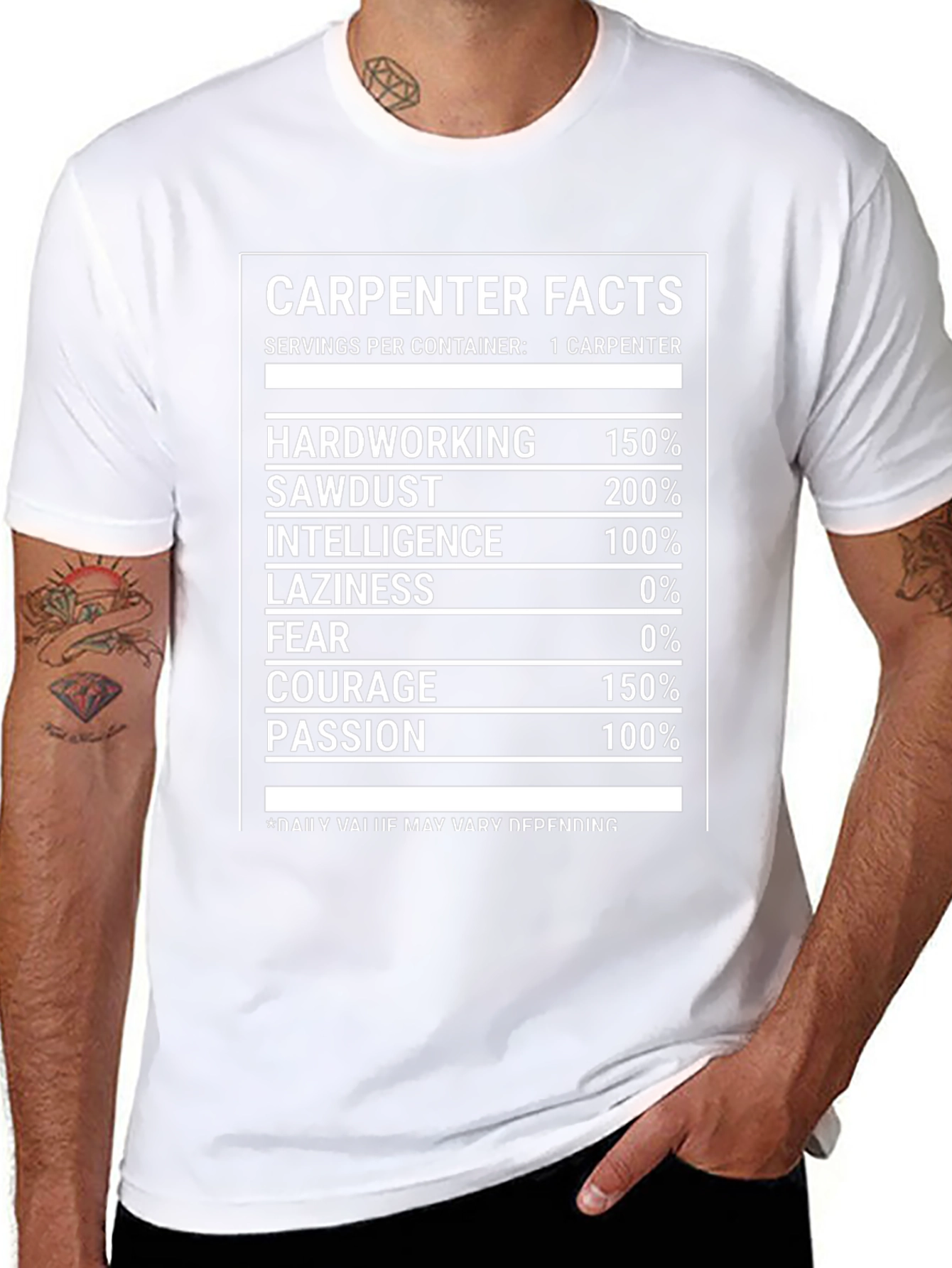Carpenter Facts Novelty Graphic T-Shirt