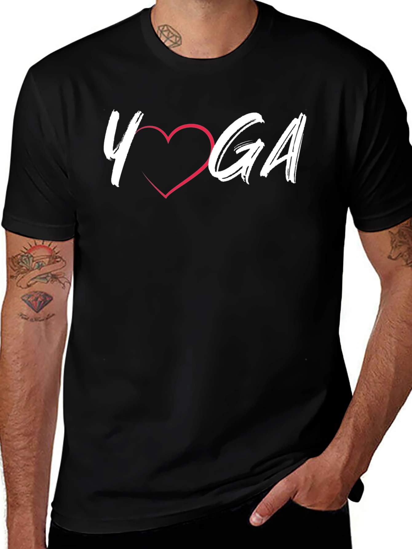 Yoga Love Graphic T-Shirt - Black