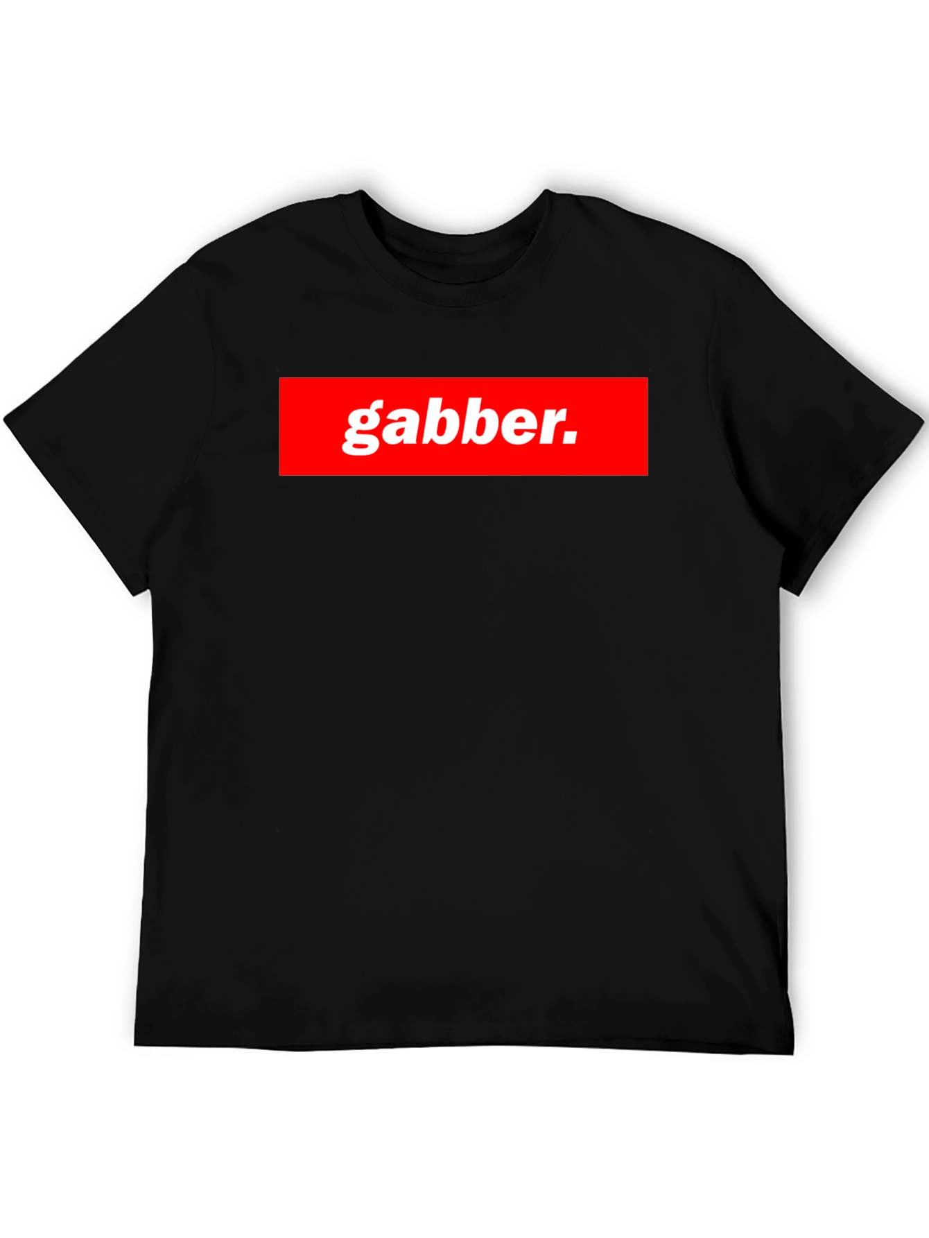 Gabber T-Shirt - Red Box Logo - Unique Design