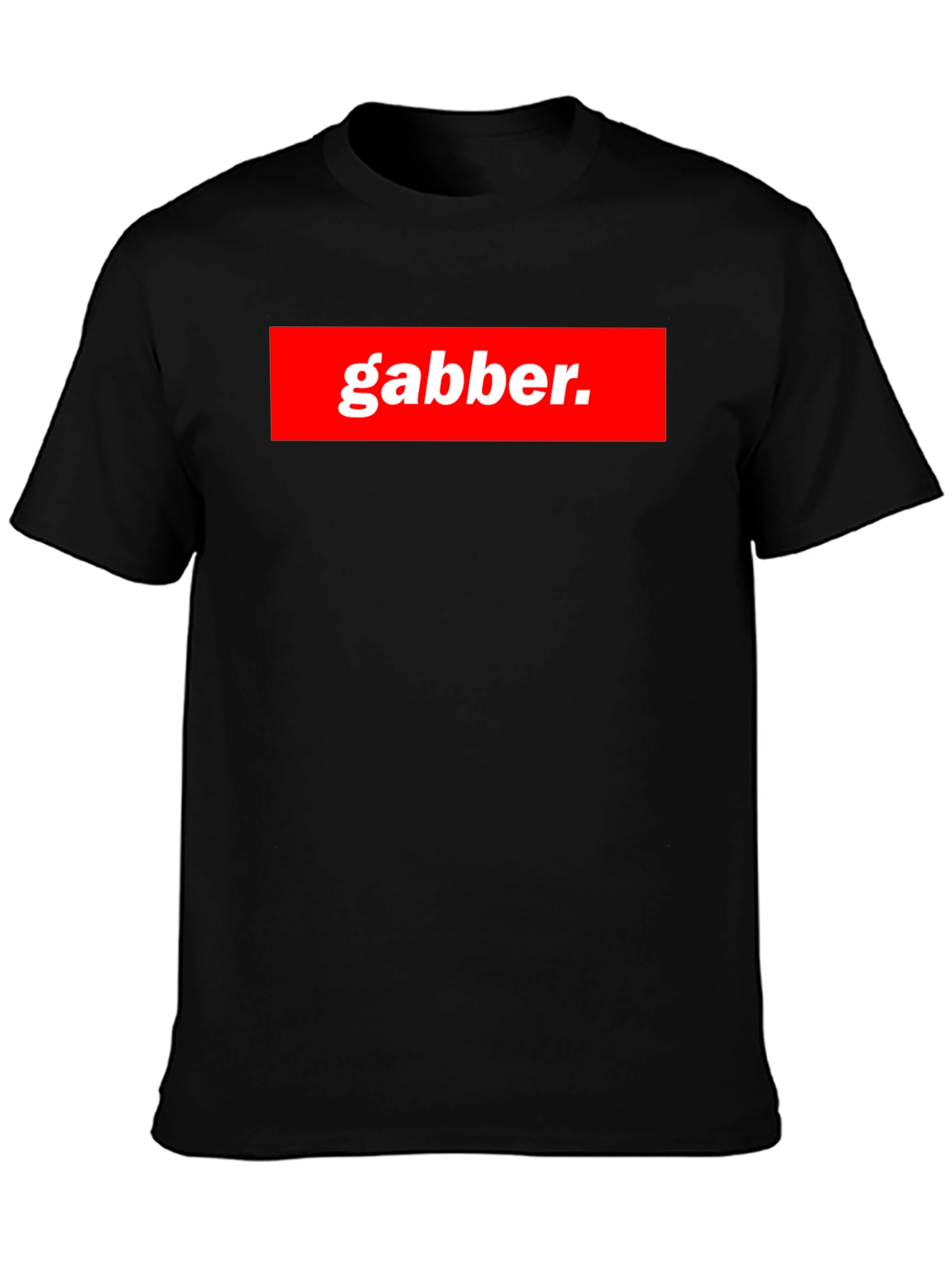 Gabber T-Shirt - Red Box Logo - Unique Design
