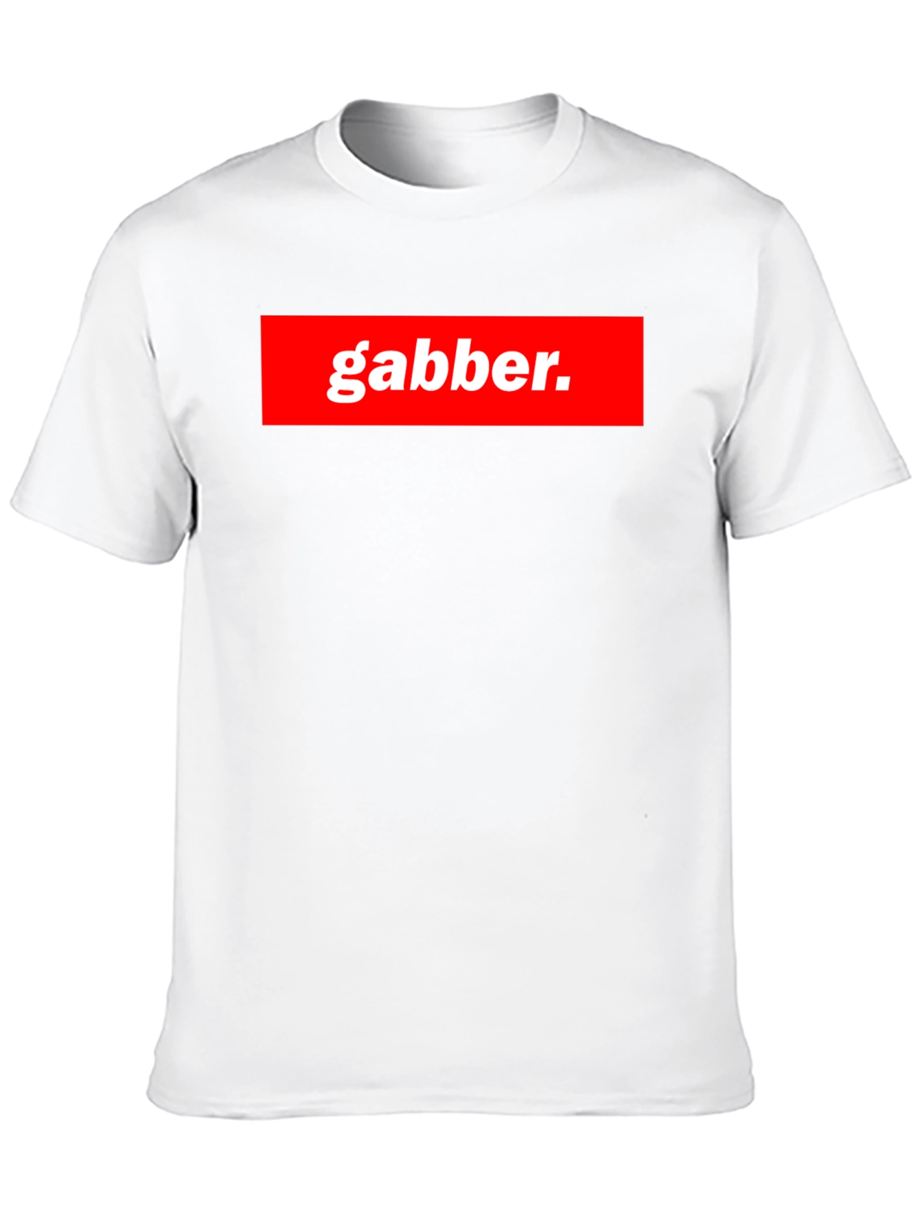 Gabber T-Shirt - Red Box Logo - Unique Design