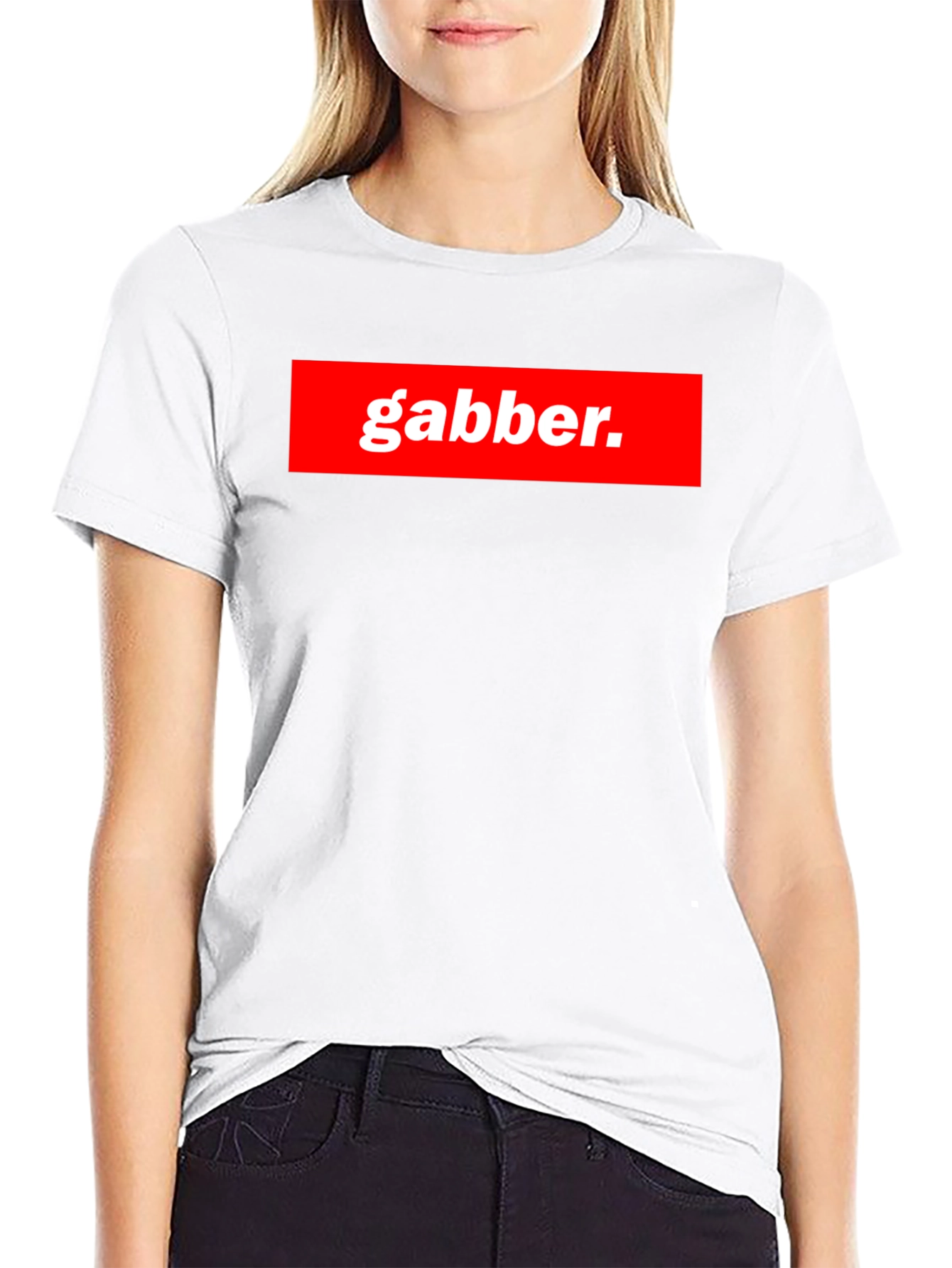 Gabber T-Shirt - Red Box Logo - Unique Design