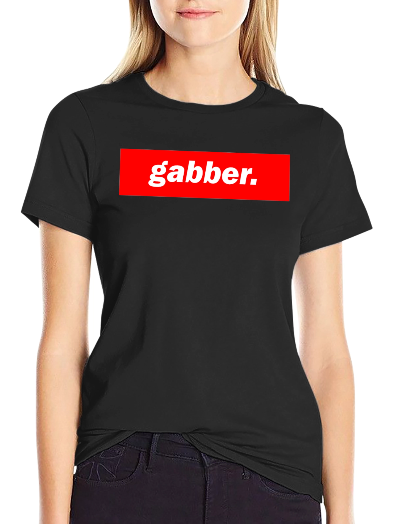 Gabber T-Shirt - Red Box Logo - Unique Design