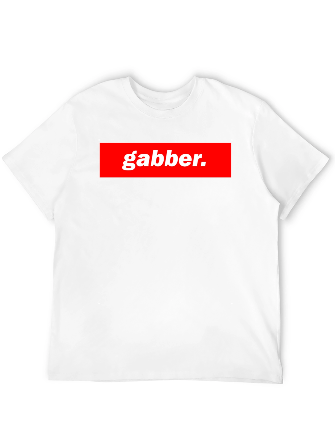 Gabber T-Shirt - Red Box Logo - Unique Design