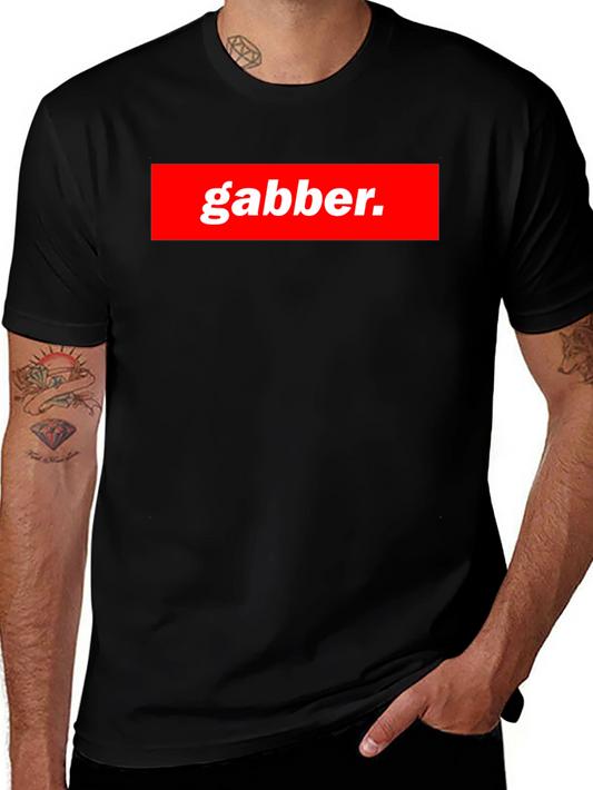 Gabber T-Shirt - Red Box Logo - Unique Design
