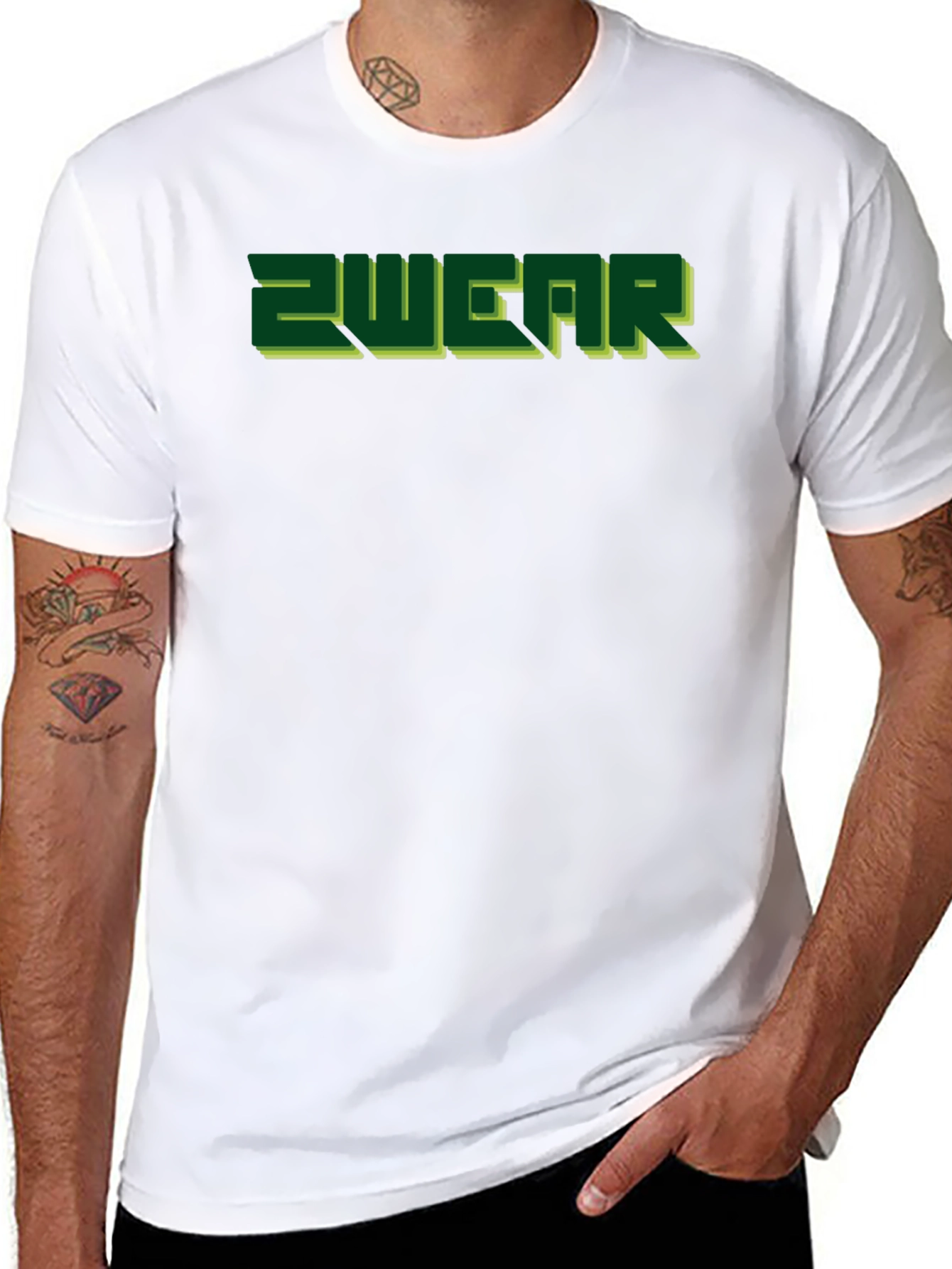2WEAR Mens Black Graphic Tee