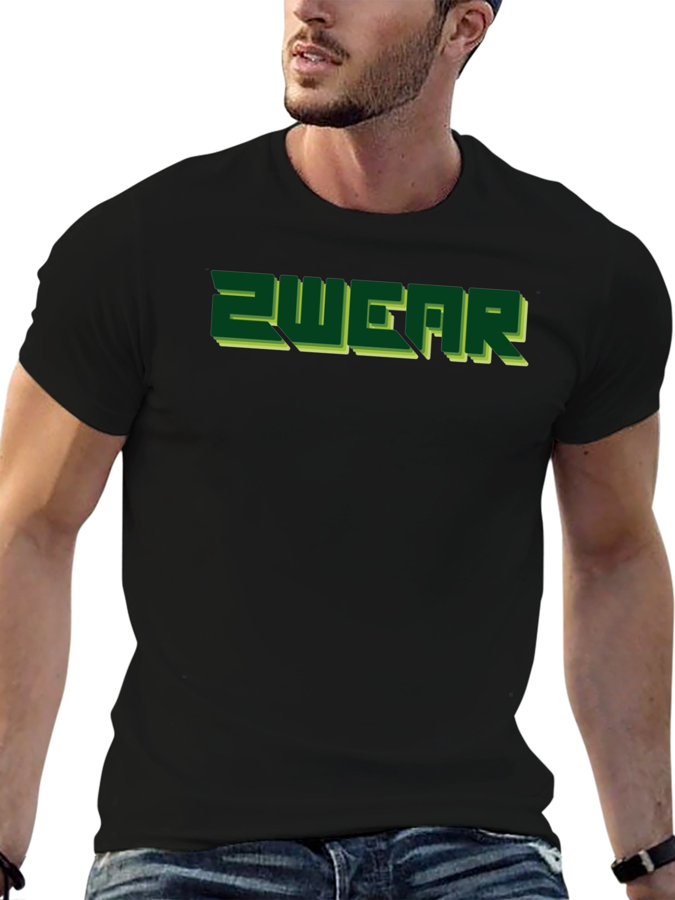 2WEAR Mens Black Graphic Tee
