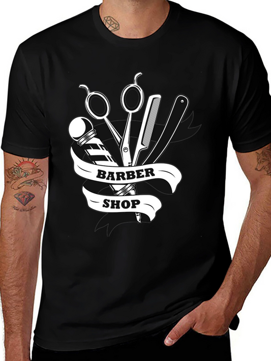 Barber Shop Graphic T-Shirt - Classic Hairdresser Style