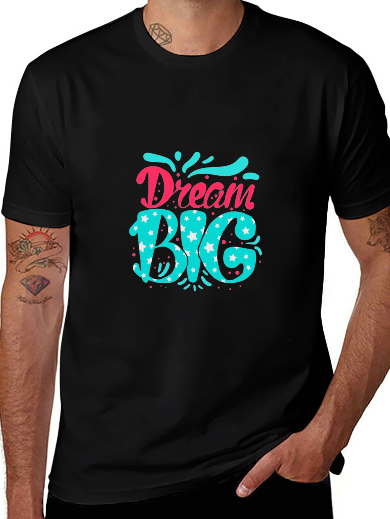Dream Big Graphic Tee - Inspiring Black T-Shirt