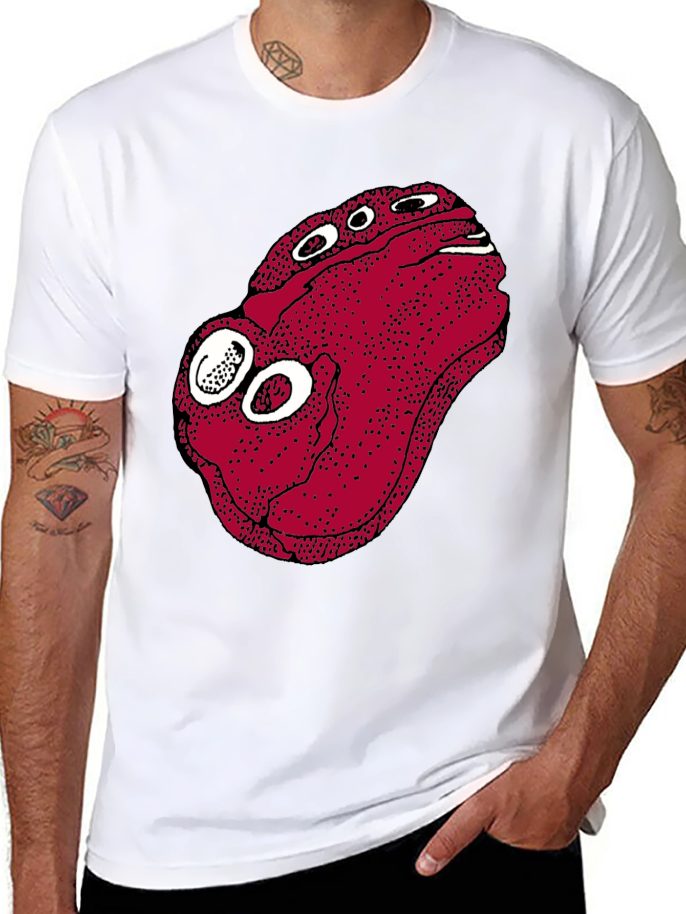 Funny Eyeball Graphic Tee - Unique Design