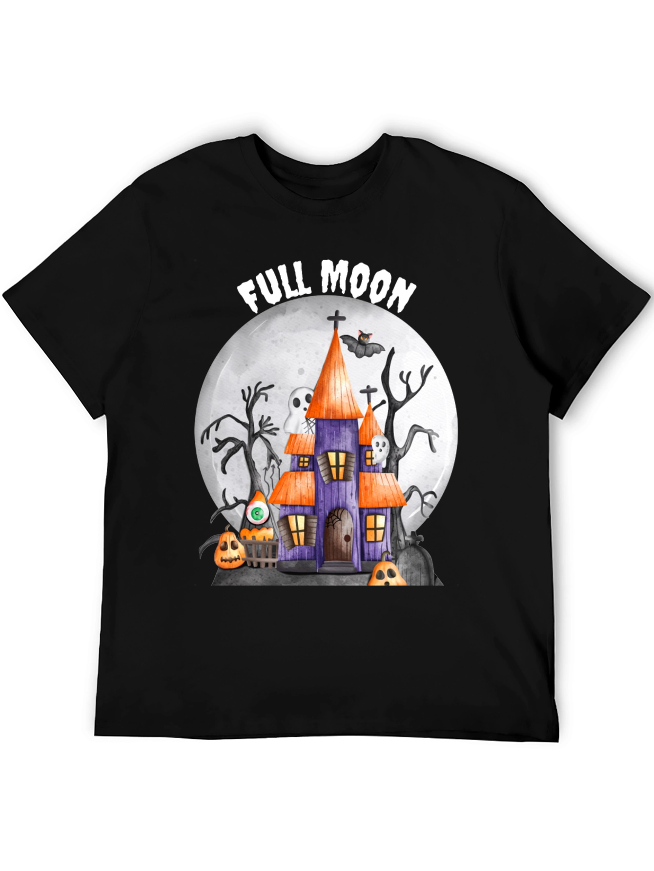 Full Moon Halloween House T-Shirt