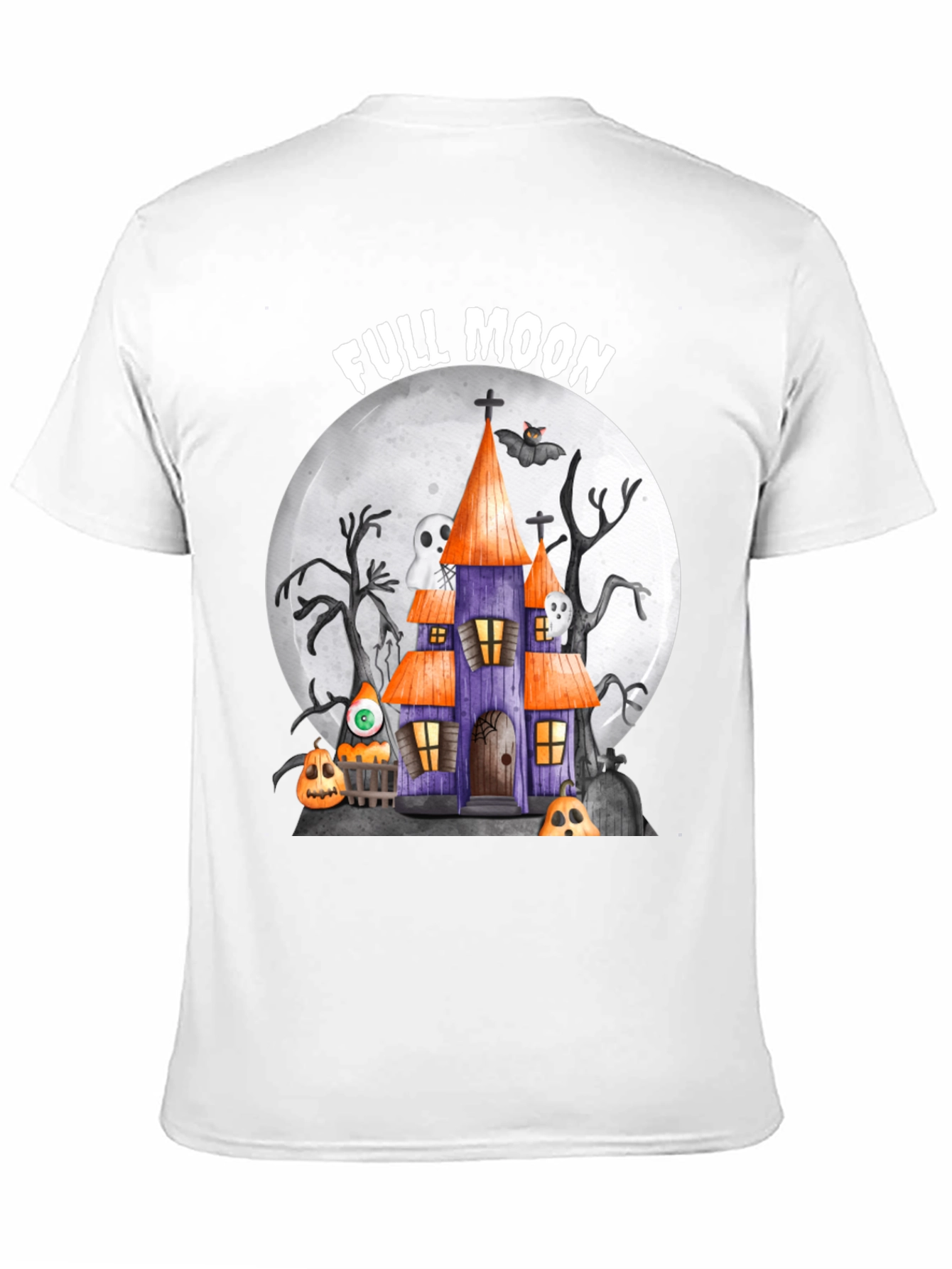 Full Moon Halloween House T-Shirt