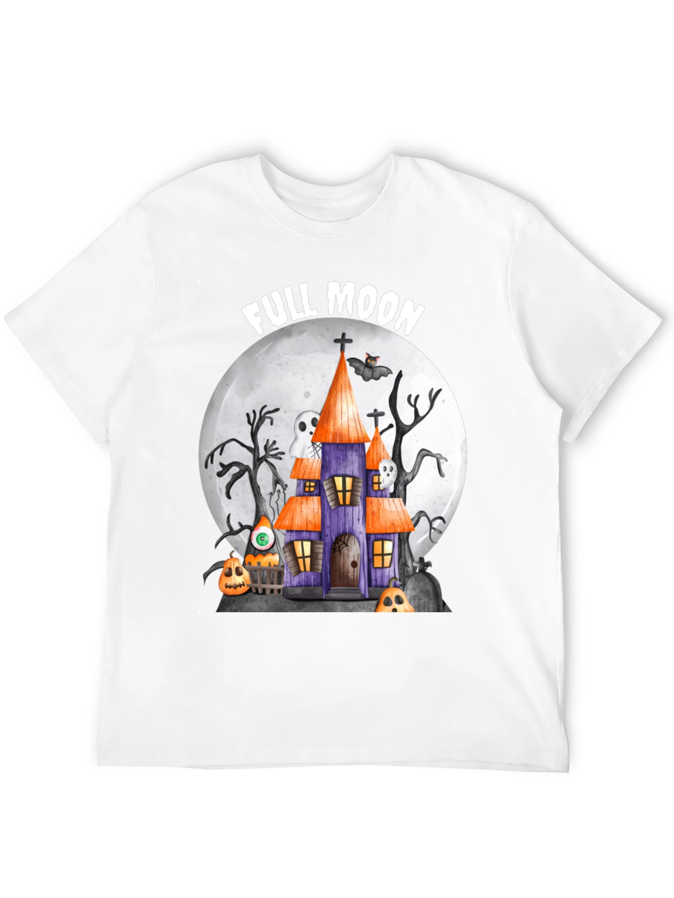 Full Moon Halloween House T-Shirt