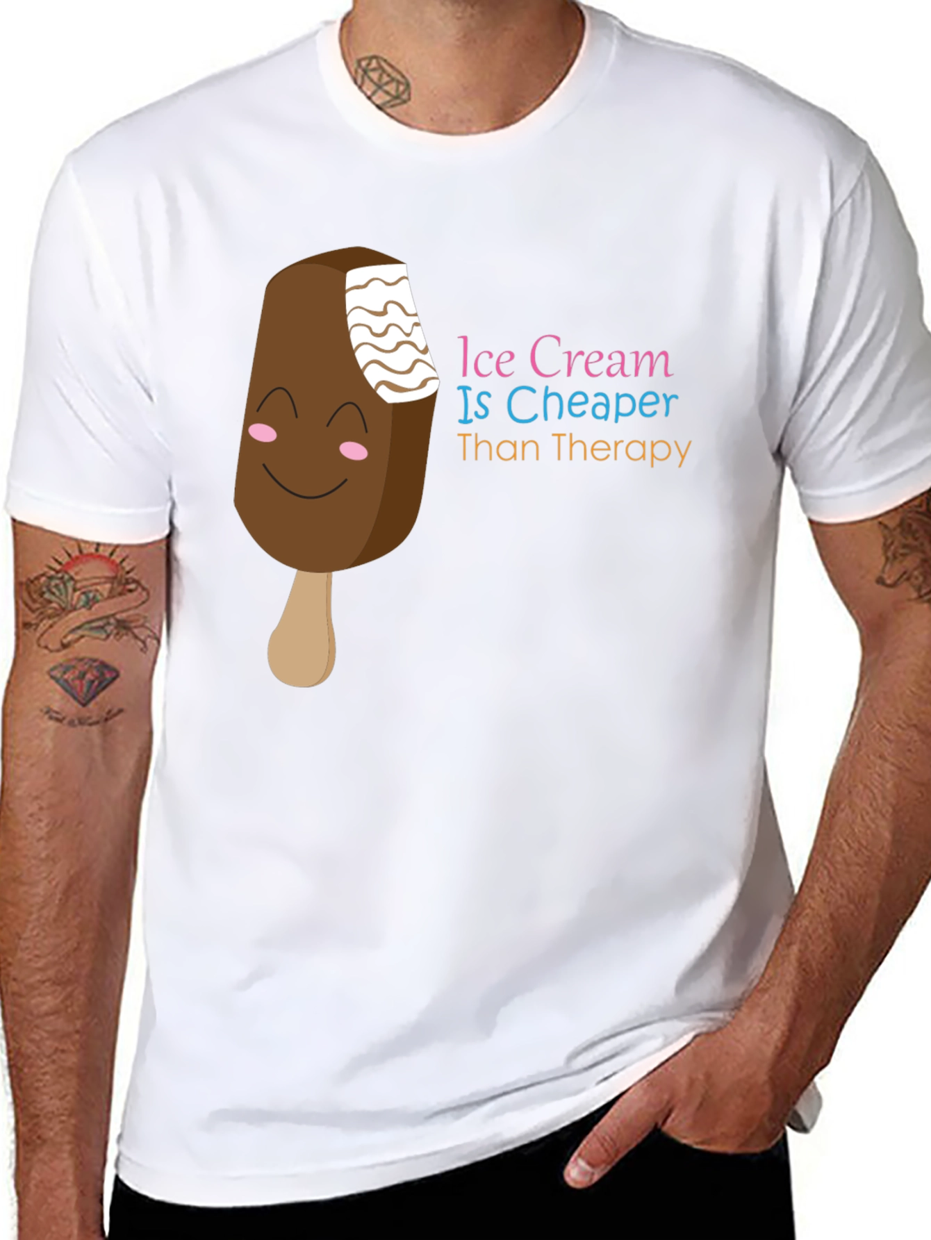 Ice Cream Therapy Humor T-Shirt