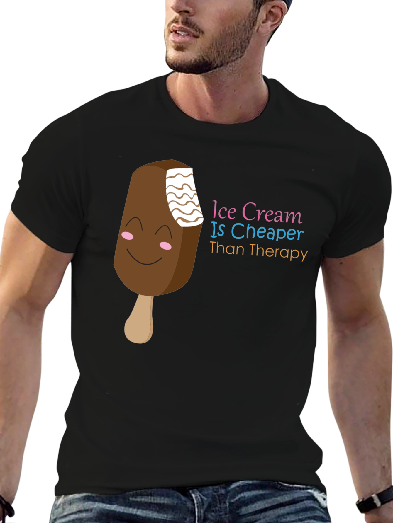Ice Cream Therapy Humor T-Shirt