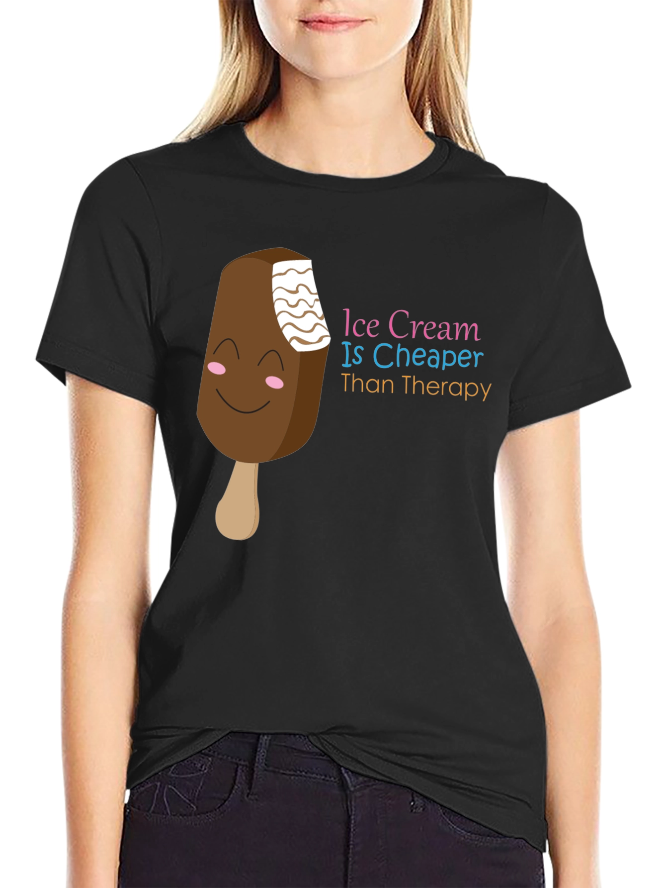 Ice Cream Therapy Humor T-Shirt