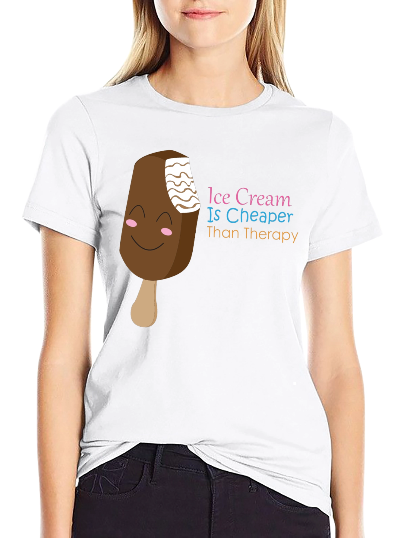 Ice Cream Therapy Humor T-Shirt