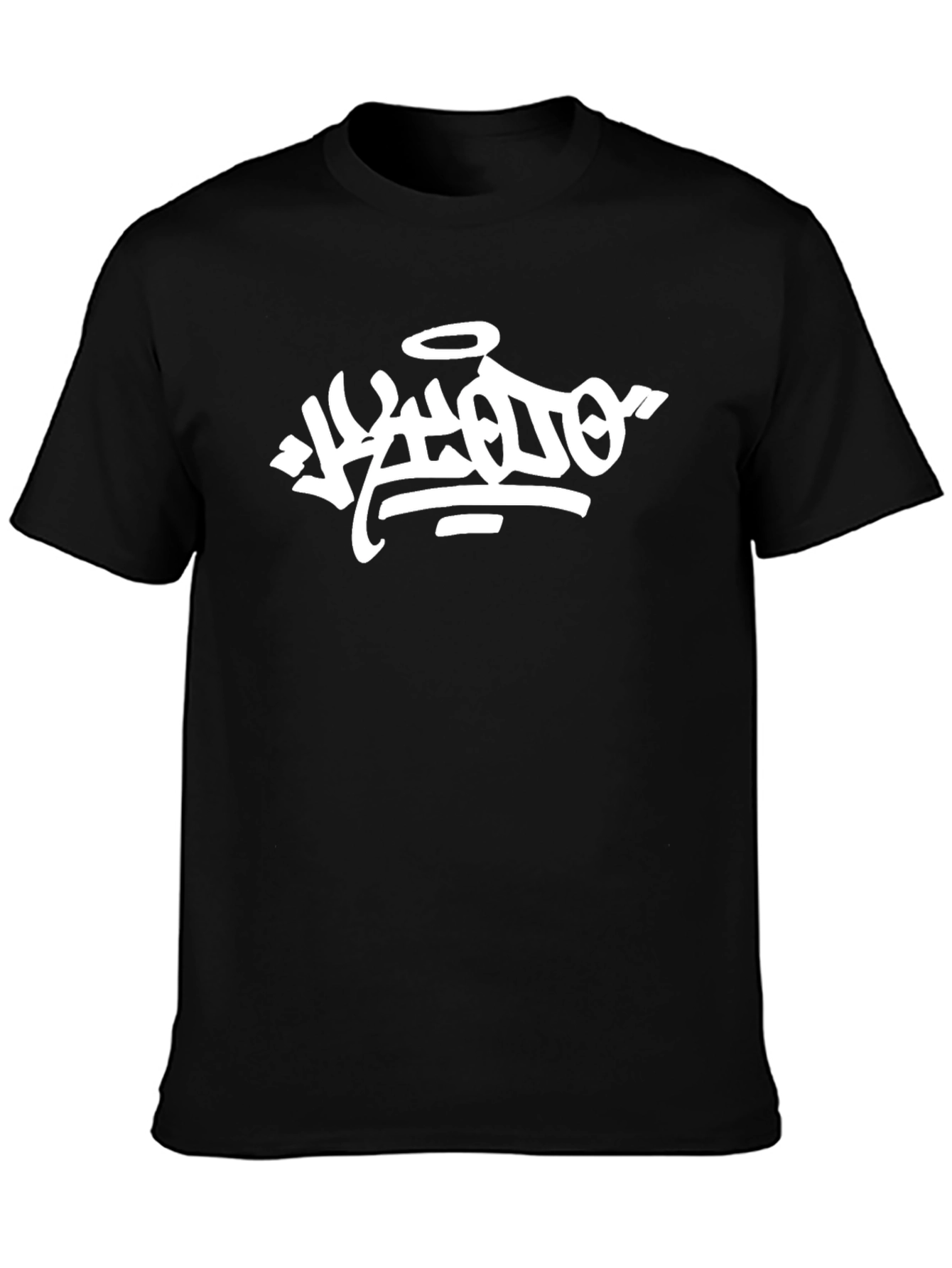 Cool Graffiti Art Black Cotton T-Shirt
