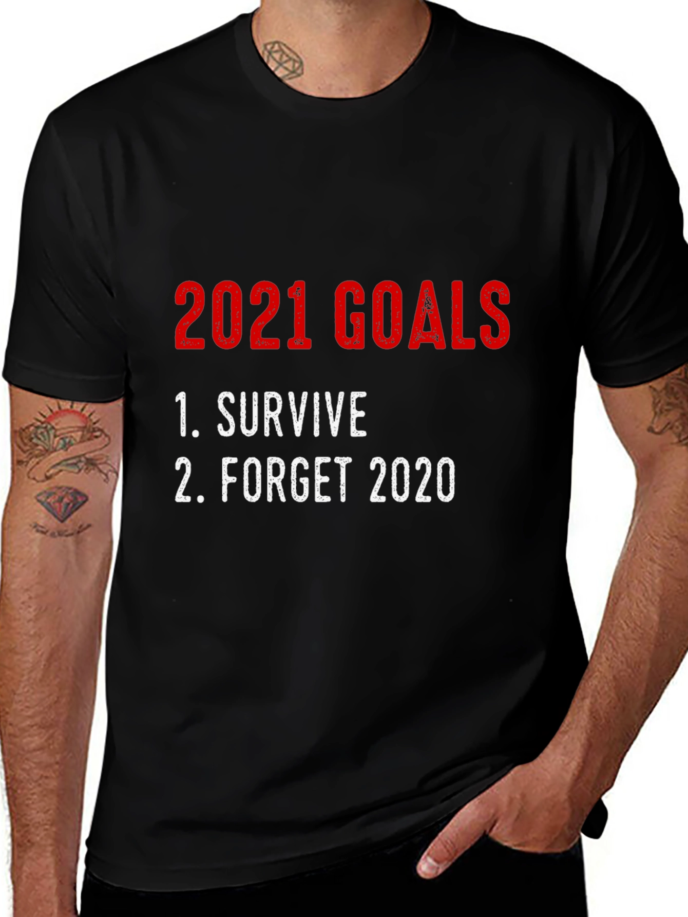 2021 Goals Graphic Tee - Survive Forget 2020