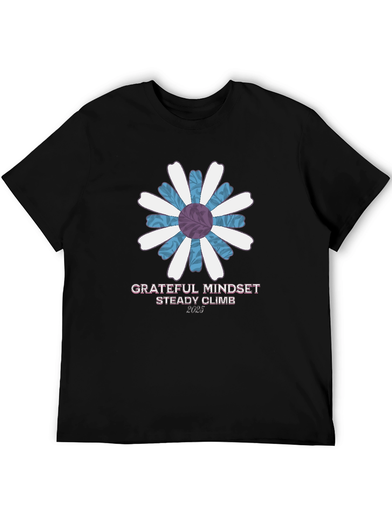 Grateful Mindset Tee - Floral Graphic Print