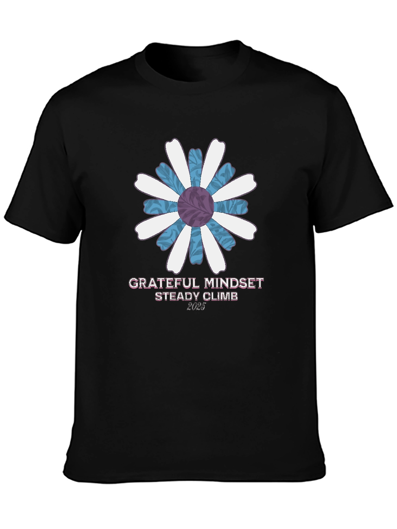 Grateful Mindset Tee - Floral Graphic Print
