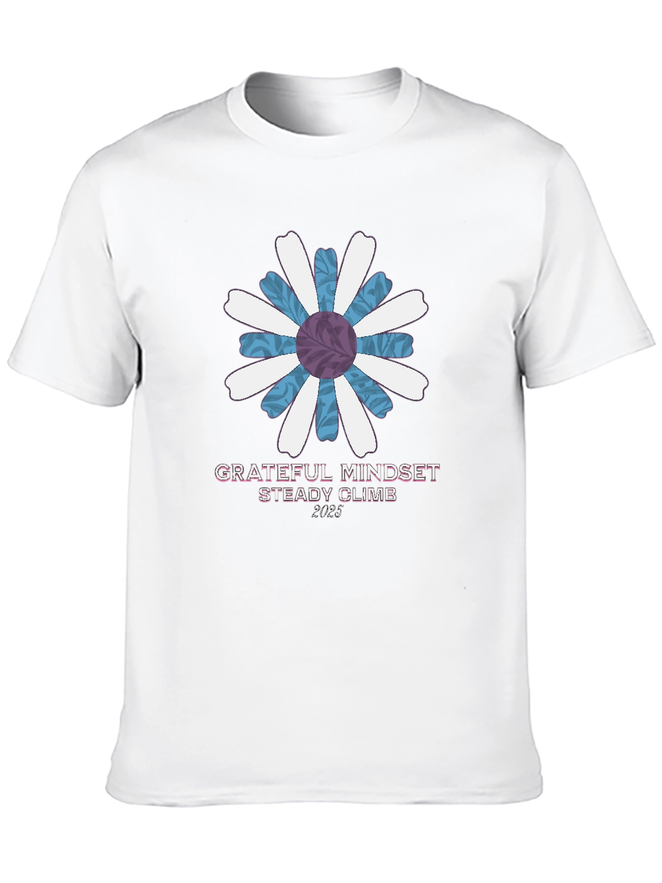 Grateful Mindset Tee - Floral Graphic Print