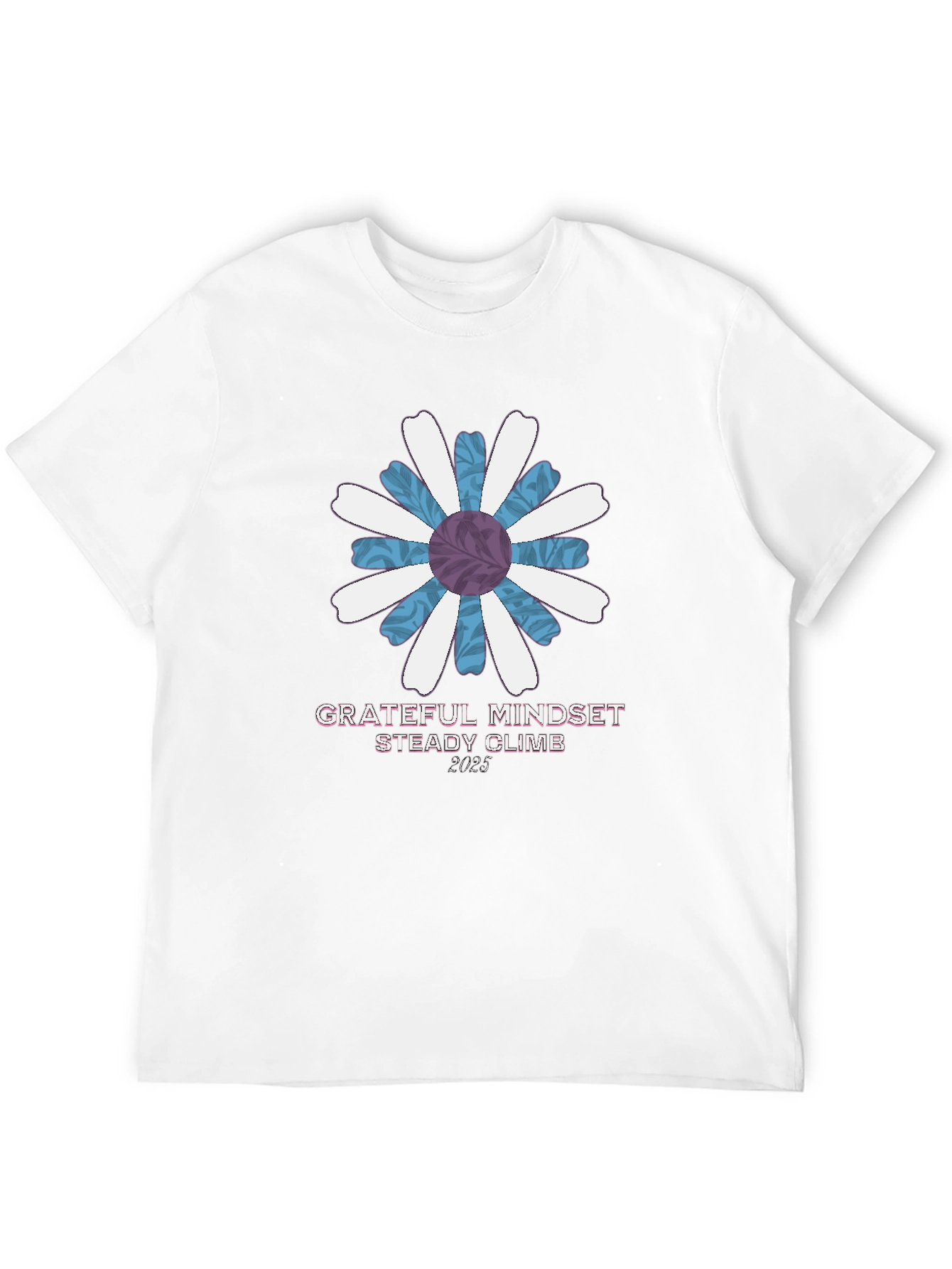 Grateful Mindset Tee - Floral Graphic Print