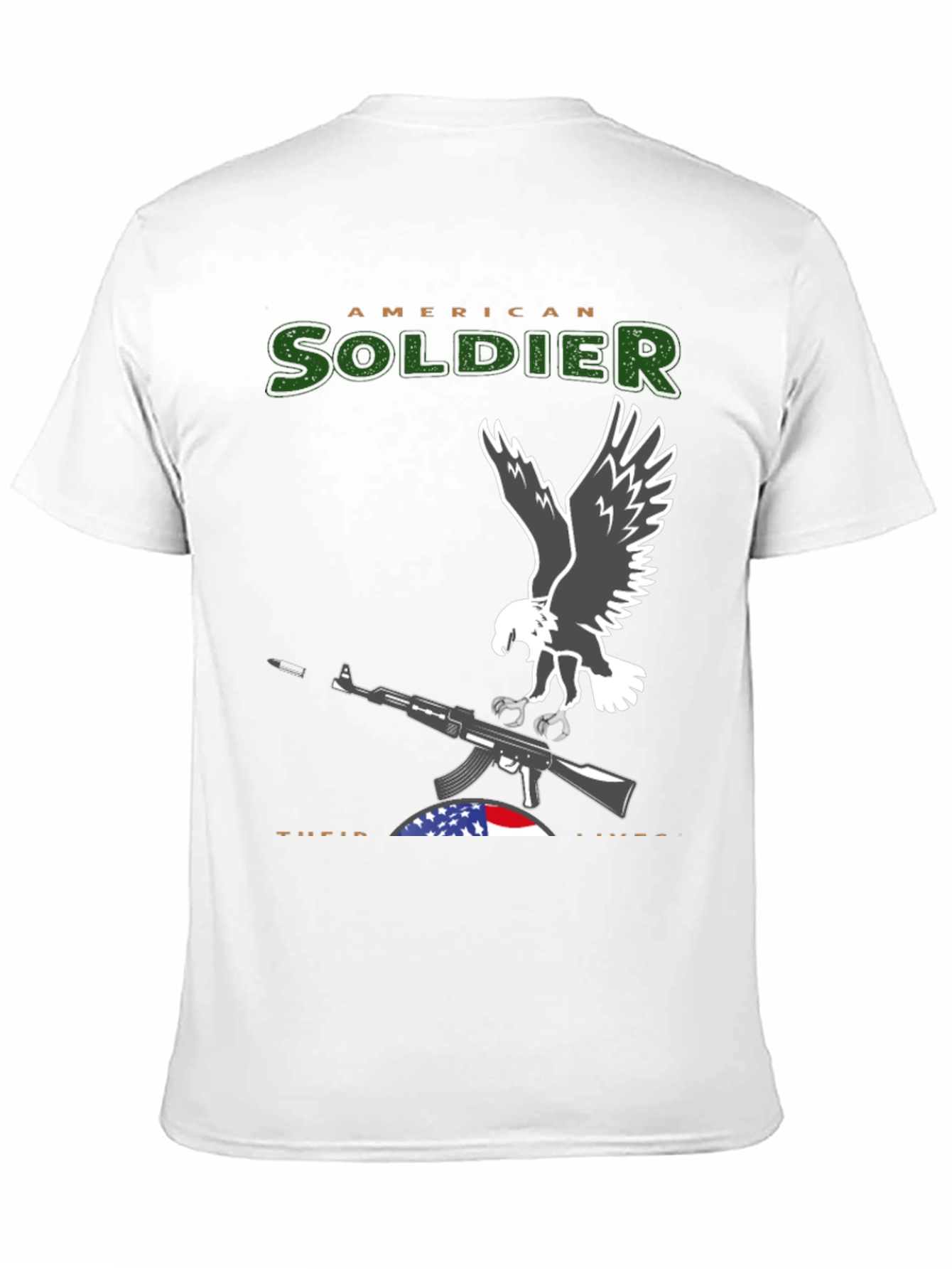 American Soldier Eagle Graphic T-Shirt
