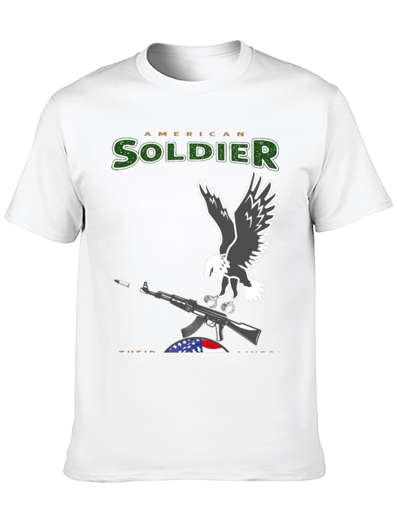 American Soldier Eagle Graphic T-Shirt