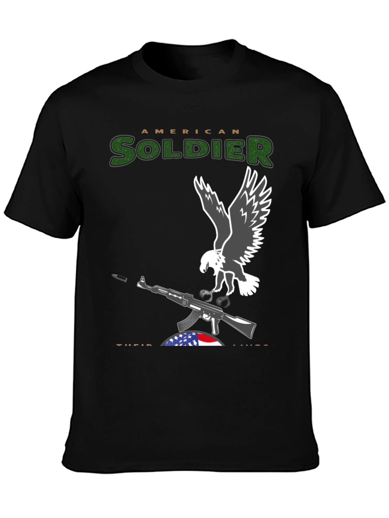 American Soldier Eagle Graphic T-Shirt