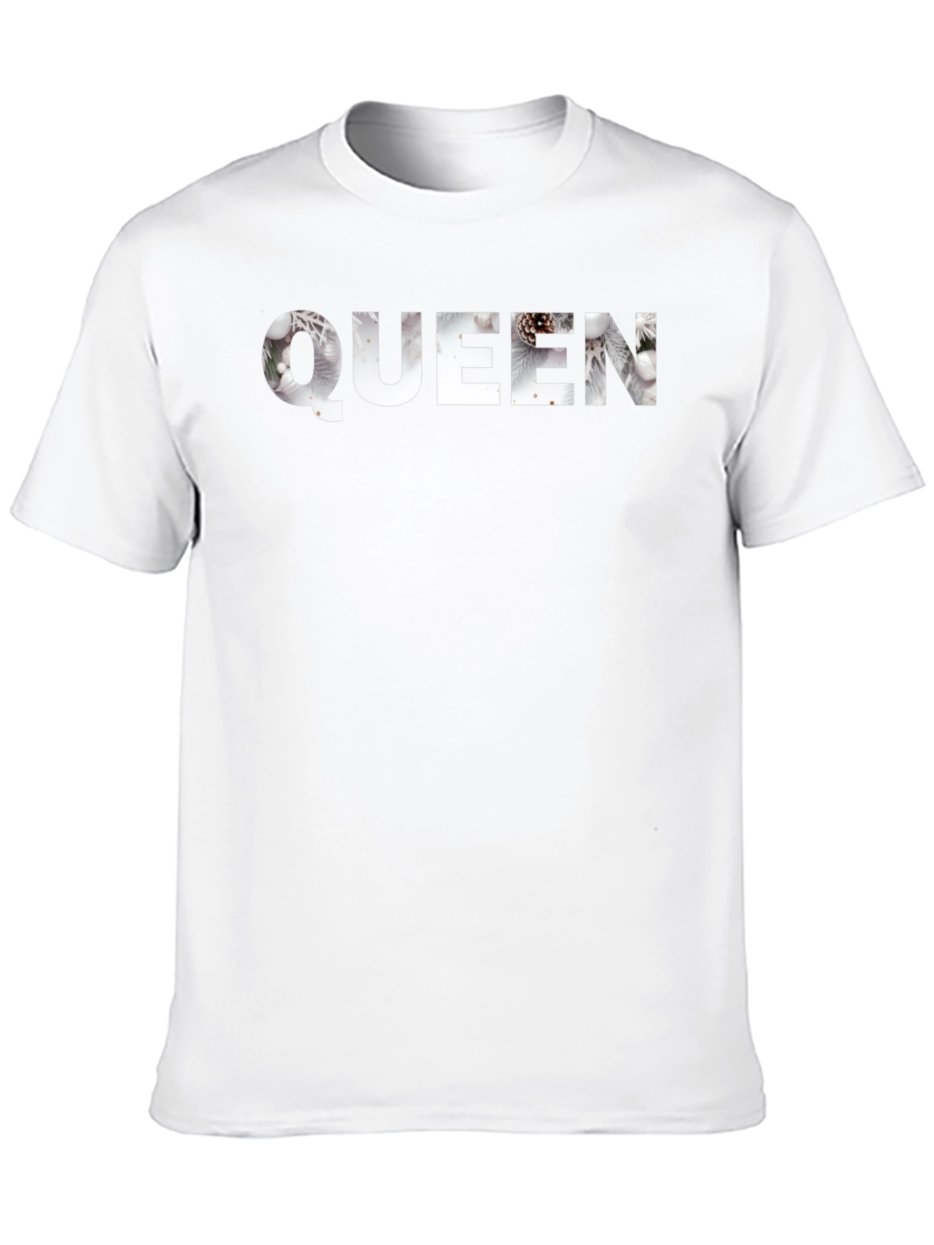 Queen Winter Scene Black T-Shirt
