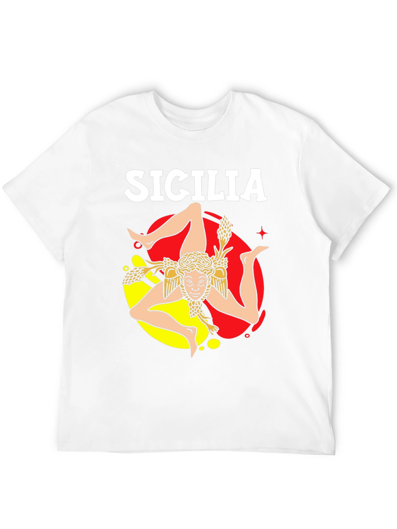 Sicilia T-Shirt Trinacria Symbol Design