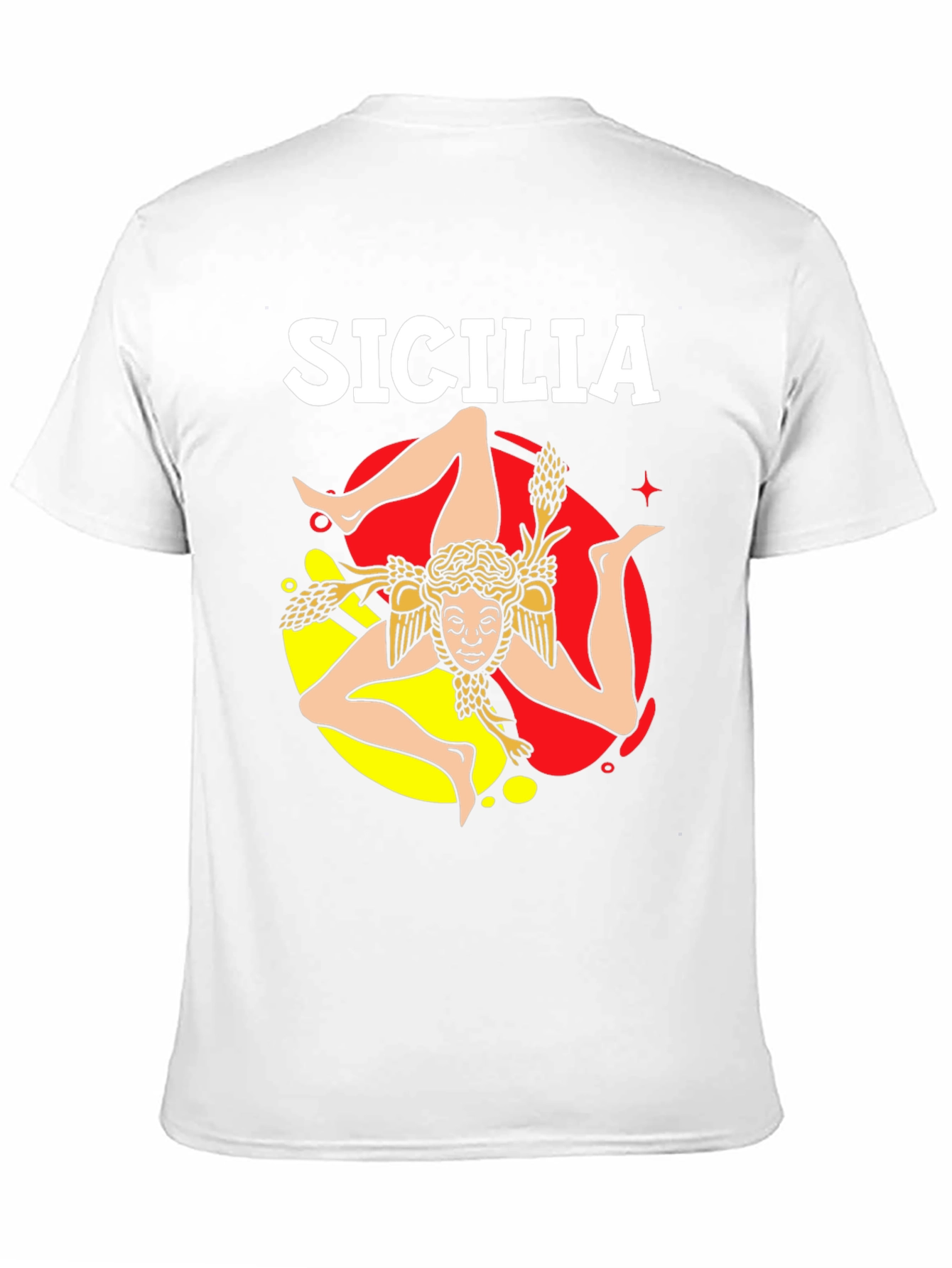 Sicilia T-Shirt Trinacria Symbol Design