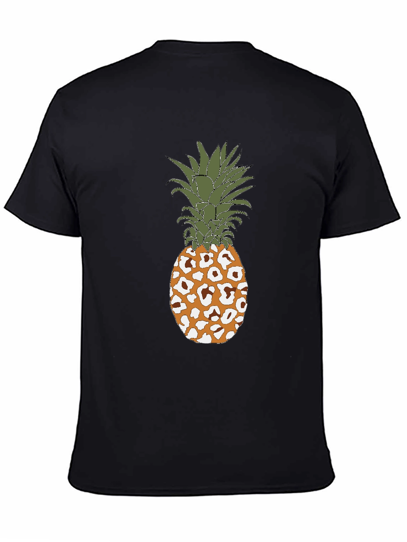 Mens Pineapple Leopard Print Graphic T-Shirt