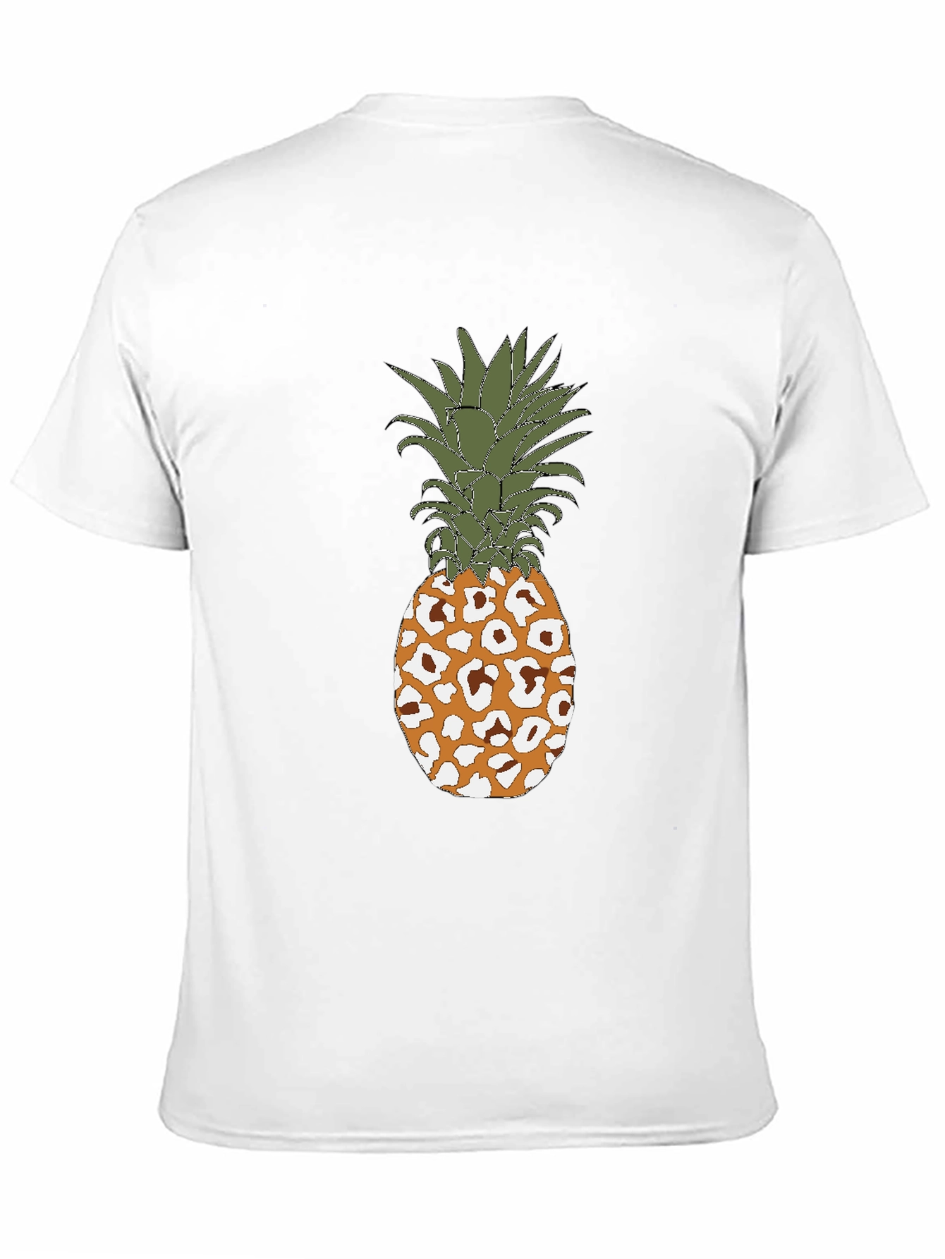 Mens Pineapple Leopard Print Graphic T-Shirt