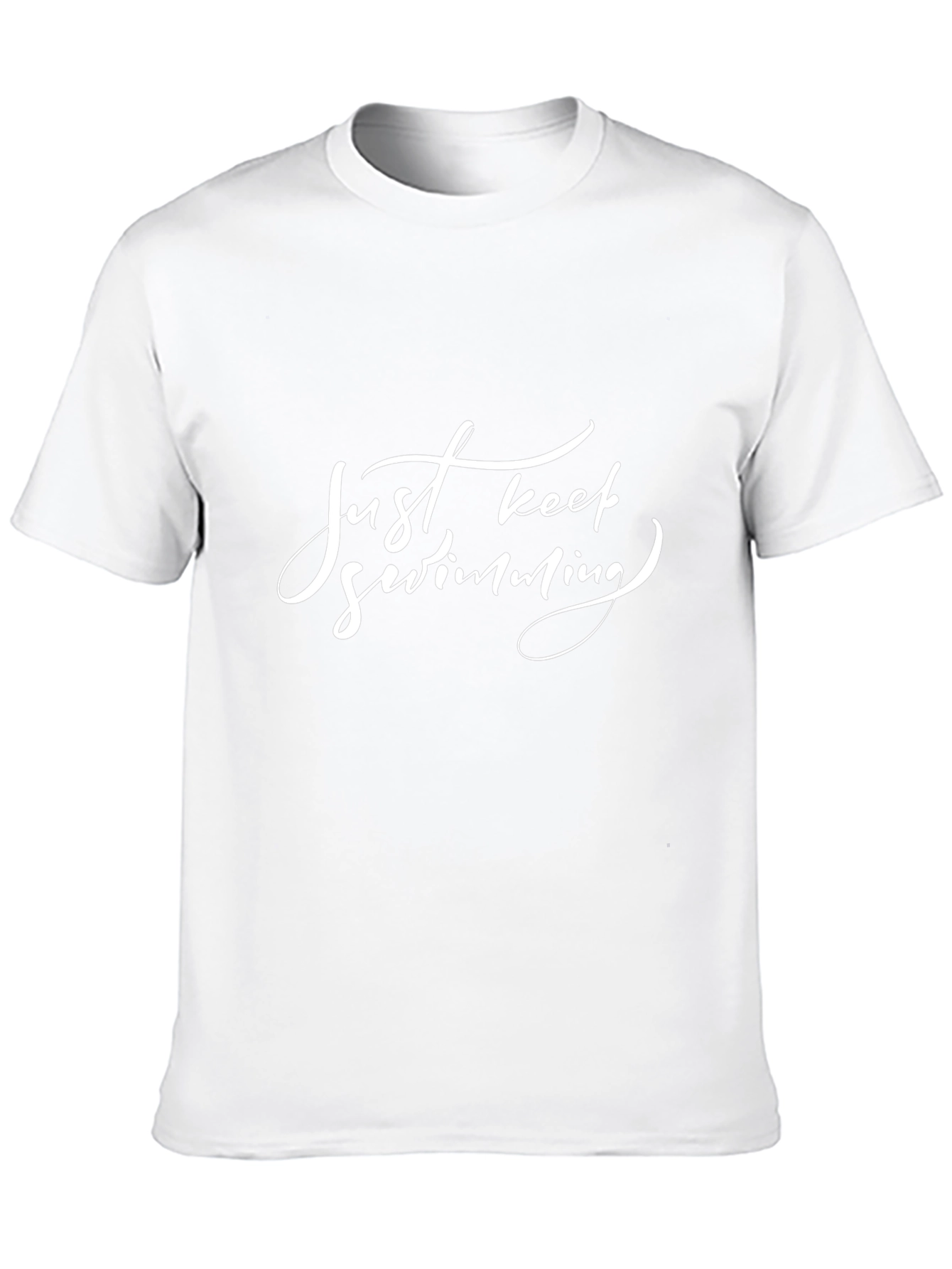 Just Keep Swimming Black Graphic Tee