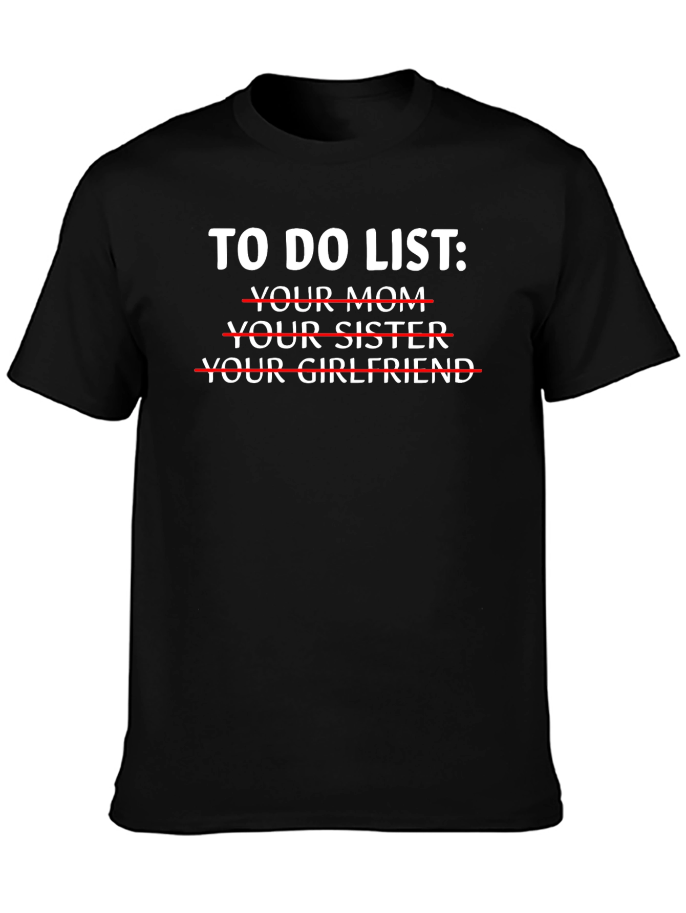 To Do List Graphic Novelty T-Shirt