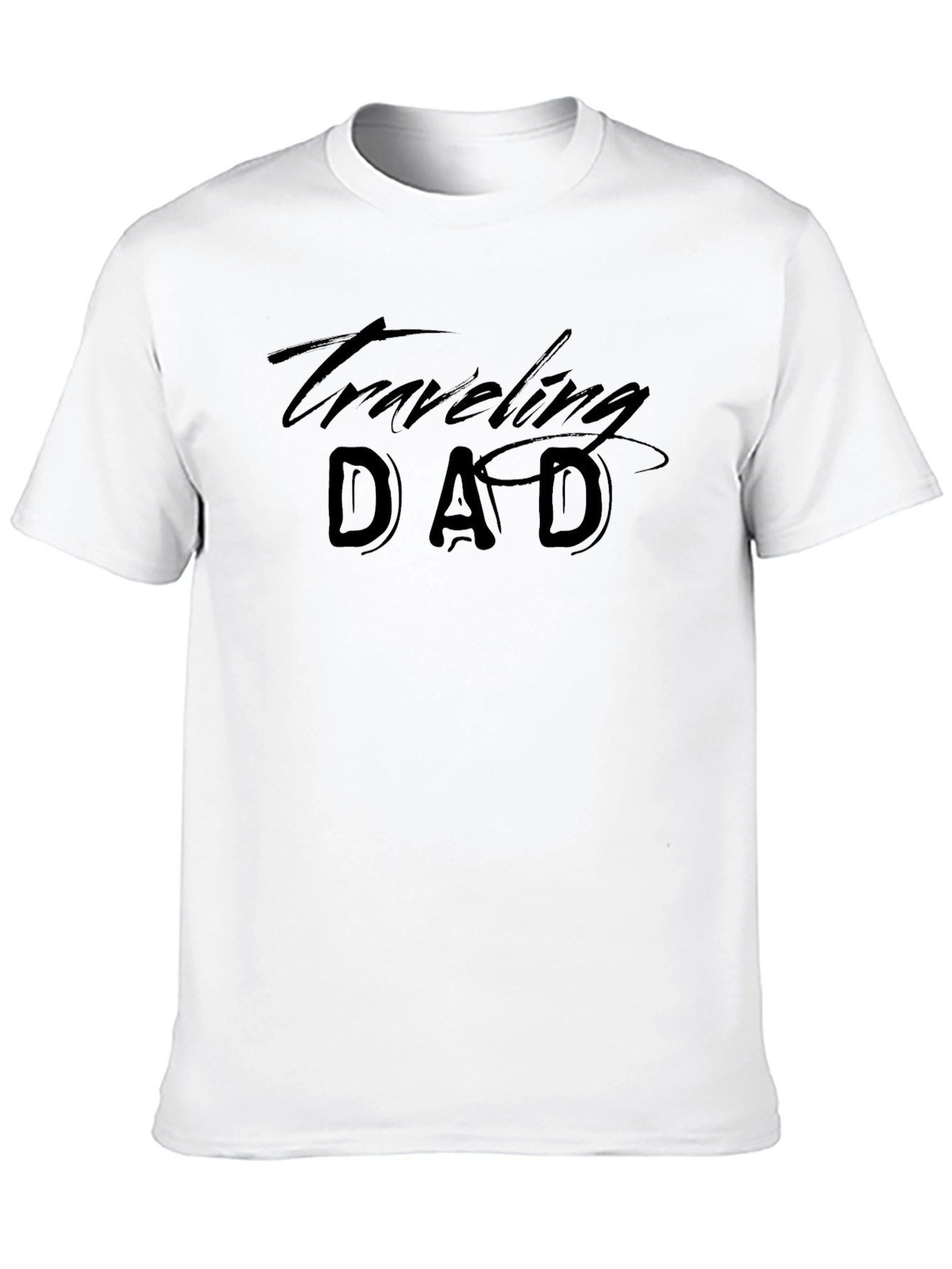 Traveling Dad T-Shirt - Black Casual Tee