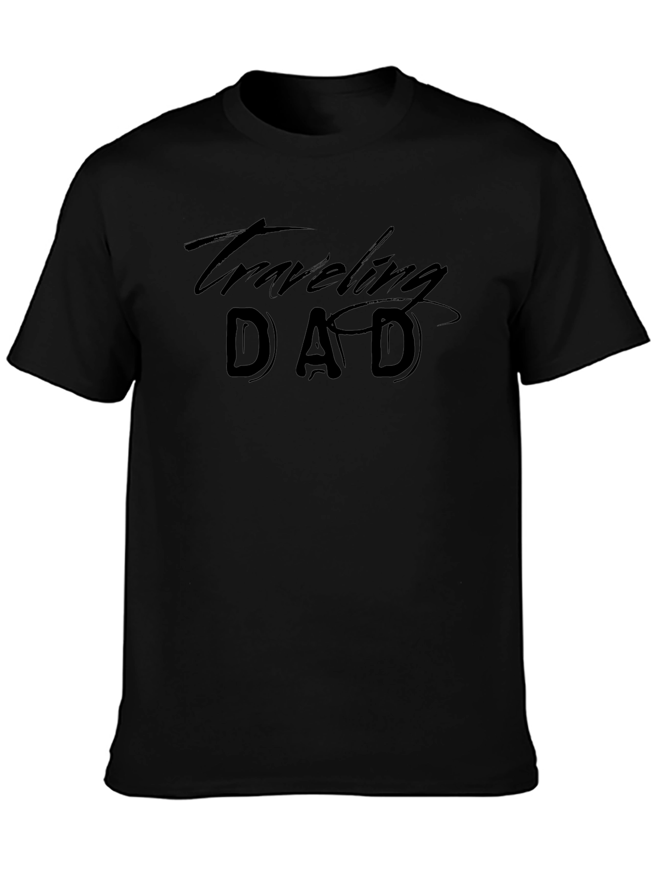 Traveling Dad T-Shirt - Black Casual Tee