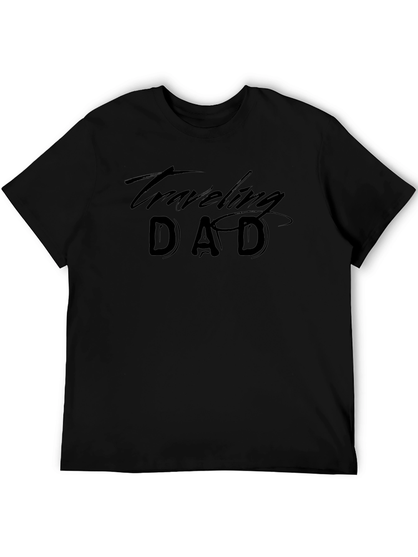Traveling Dad T-Shirt - Black Casual Tee