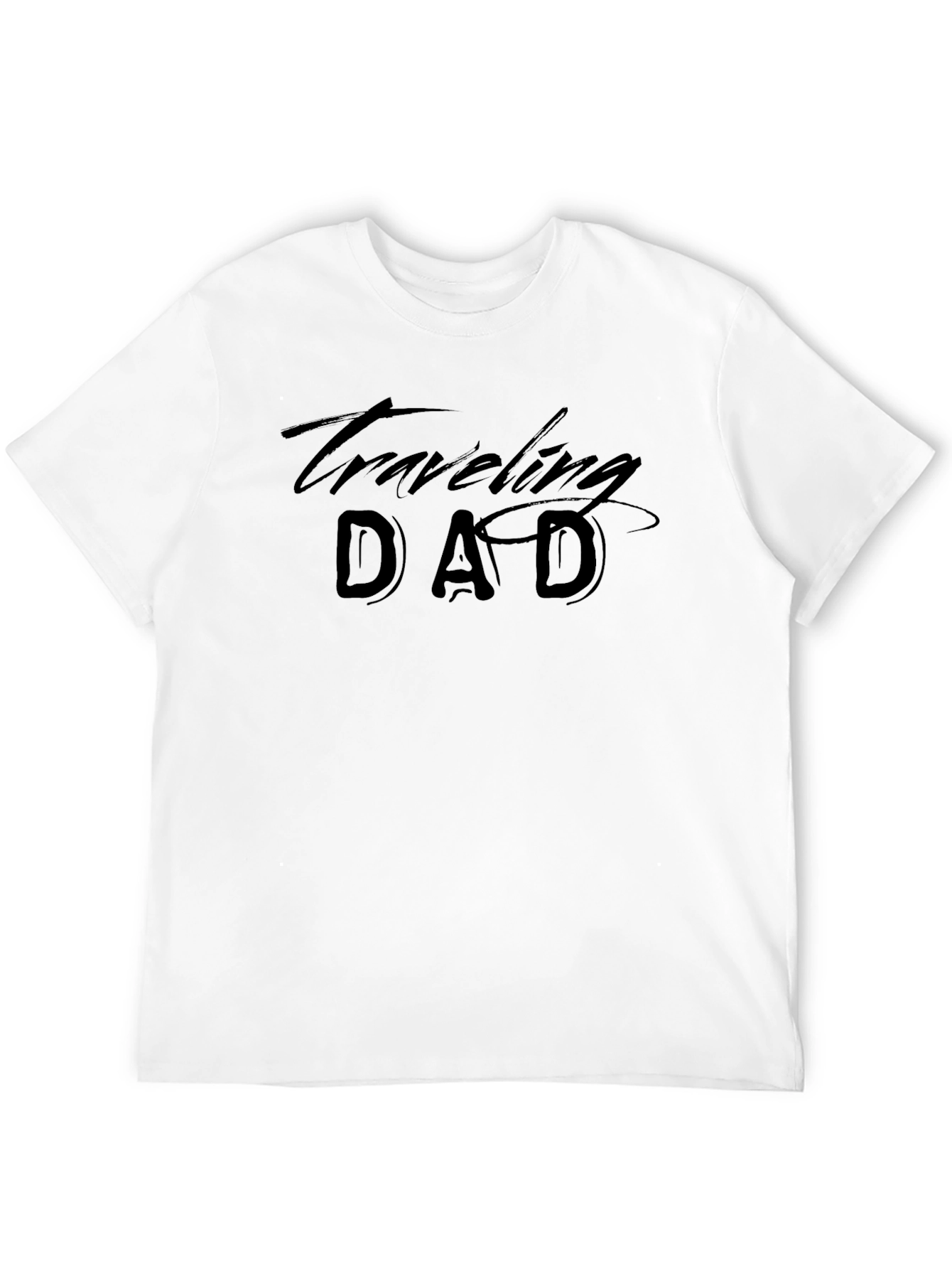 Traveling Dad T-Shirt - Black Casual Tee