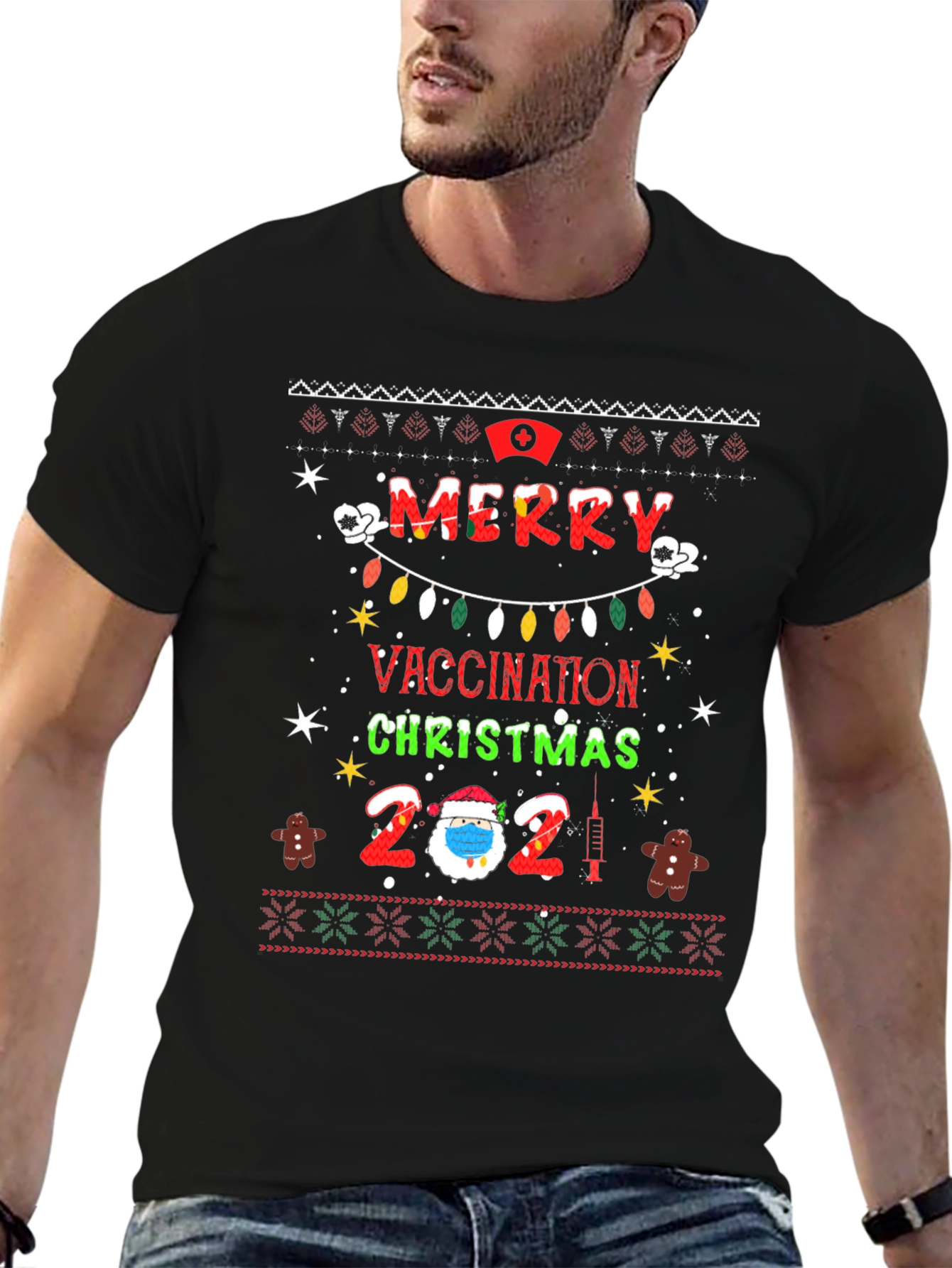 Merry Vaccination Christmas 2021 T-Shirt