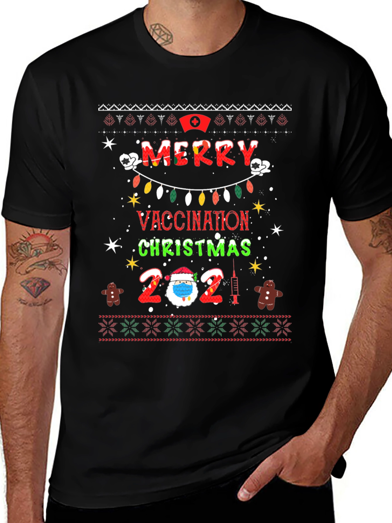 Merry Vaccination Christmas 2021 T-Shirt