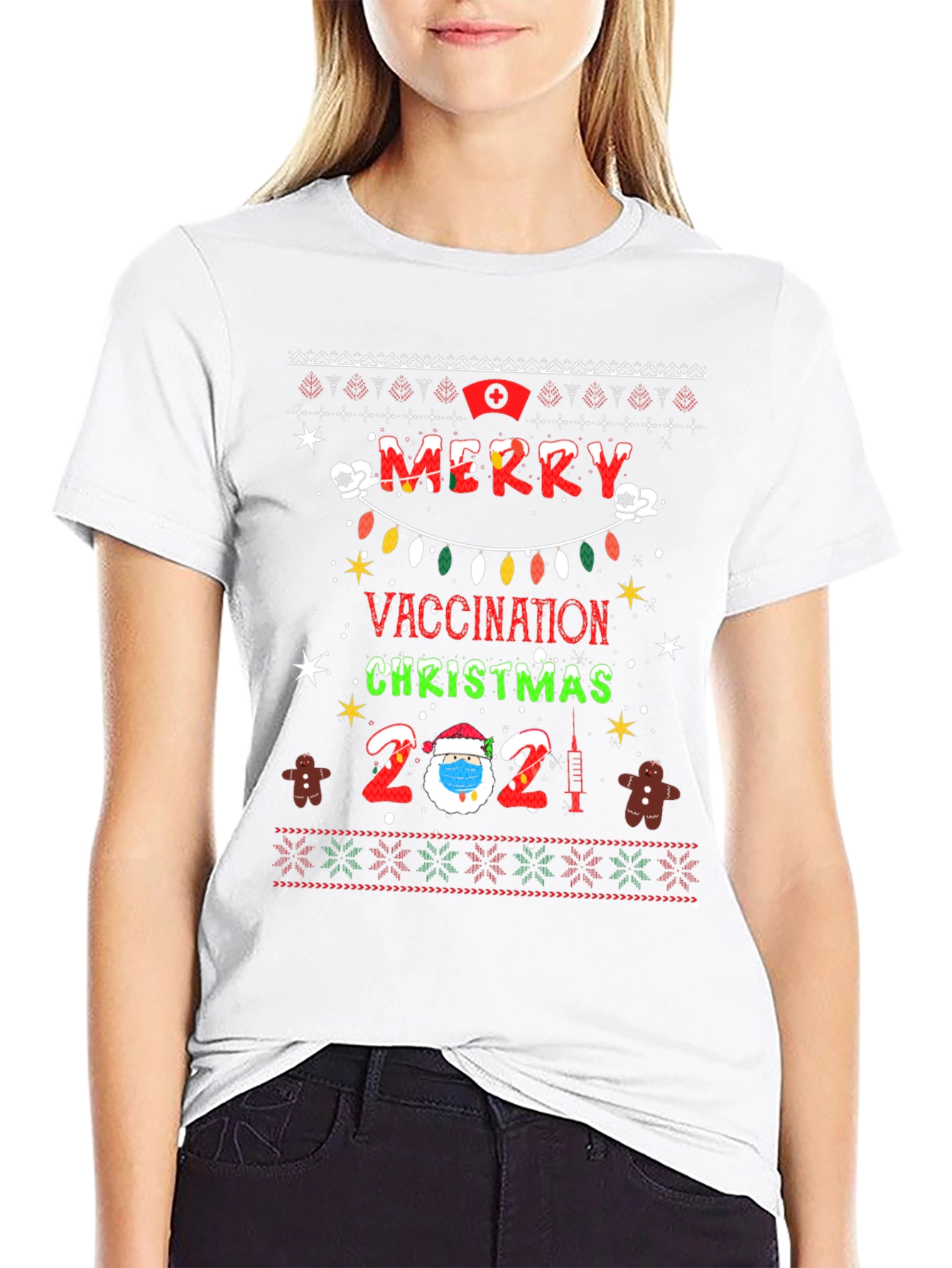 Merry Vaccination Christmas 2021 T-Shirt