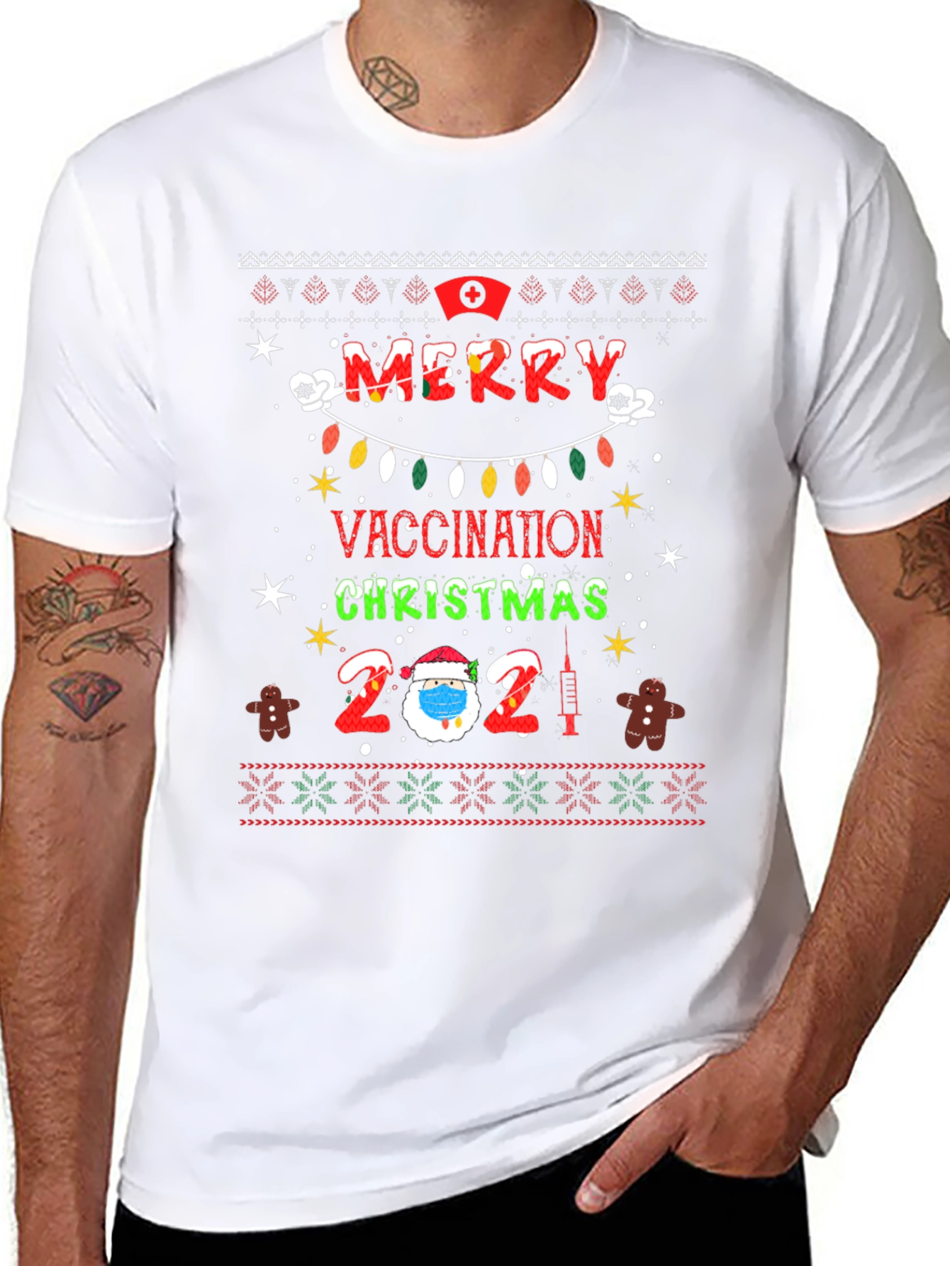 Merry Vaccination Christmas 2021 T-Shirt