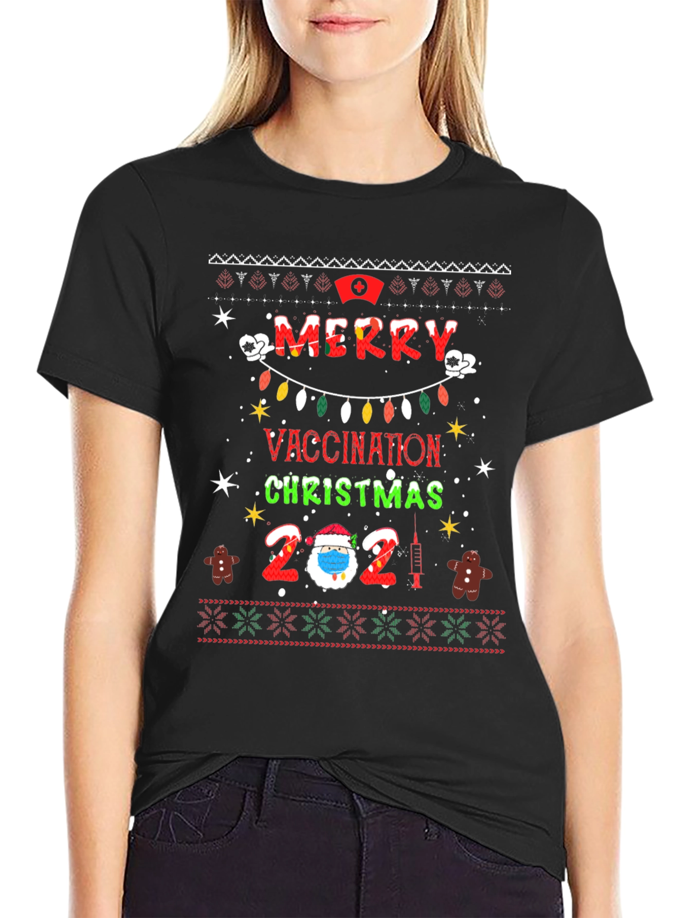 Merry Vaccination Christmas 2021 T-Shirt