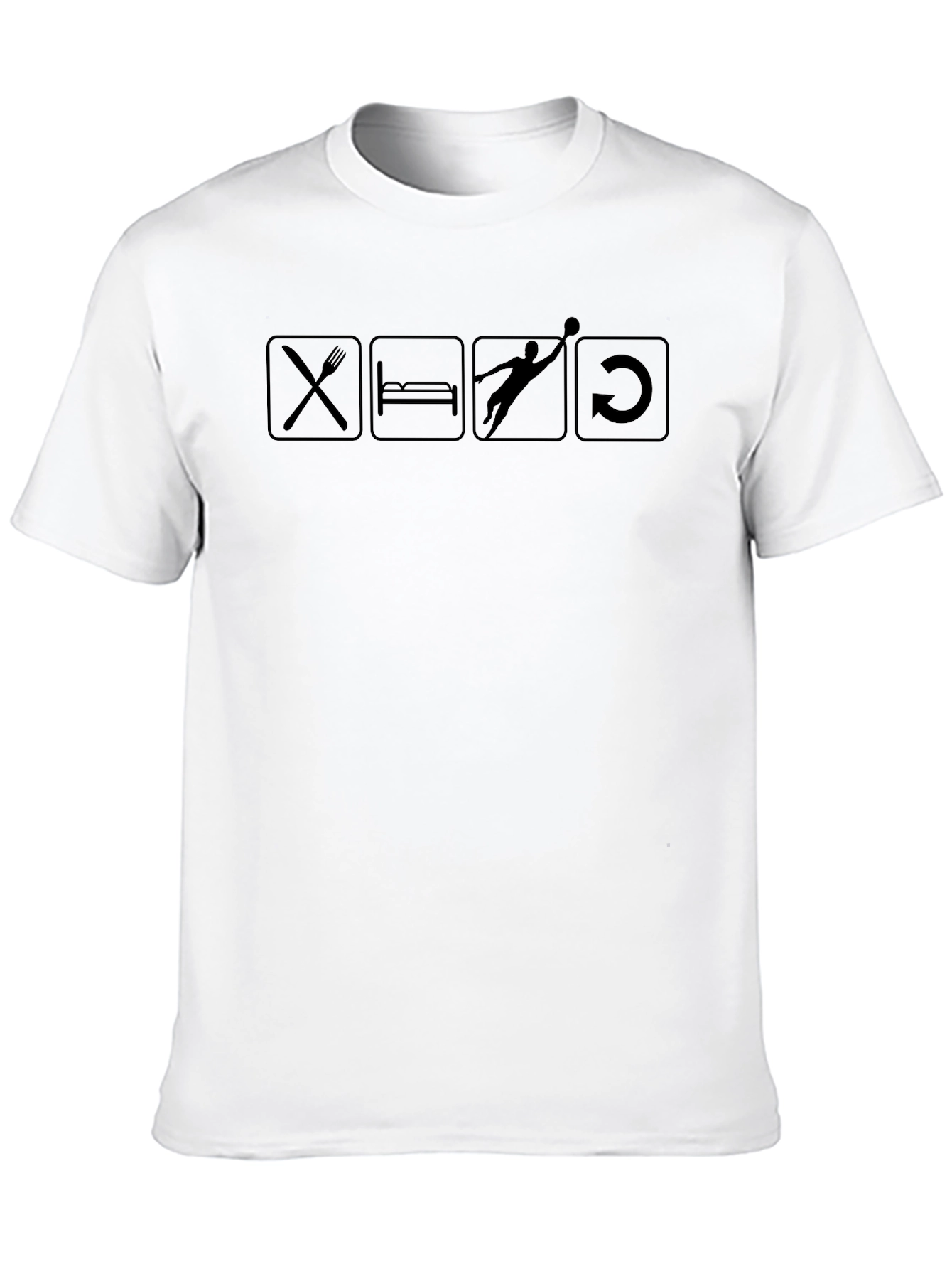 Eat Sleep Dunk Repeat Black Graphic T-Shirt