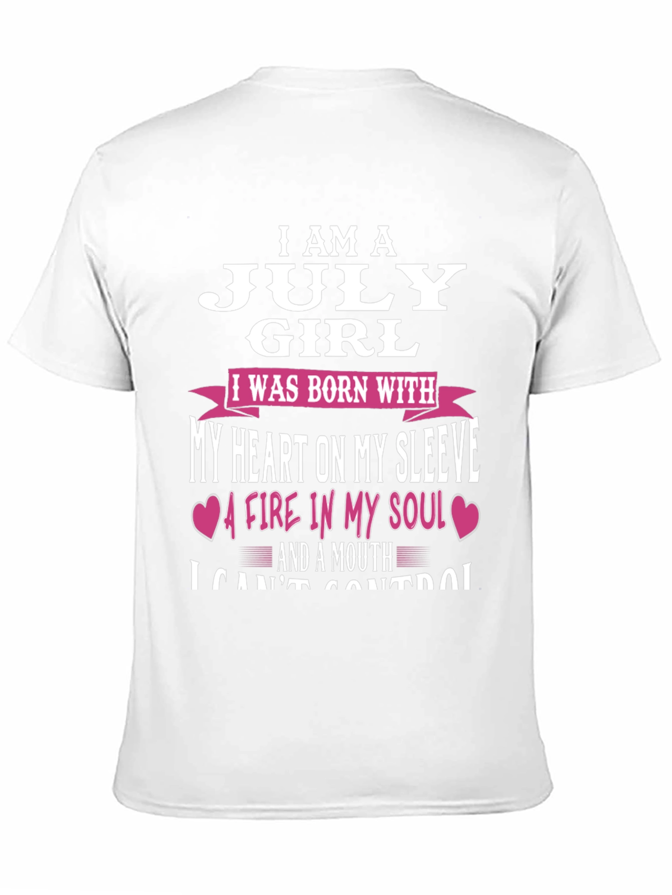July Girl T-Shirt: Heart on Sleeve Fire in Soul