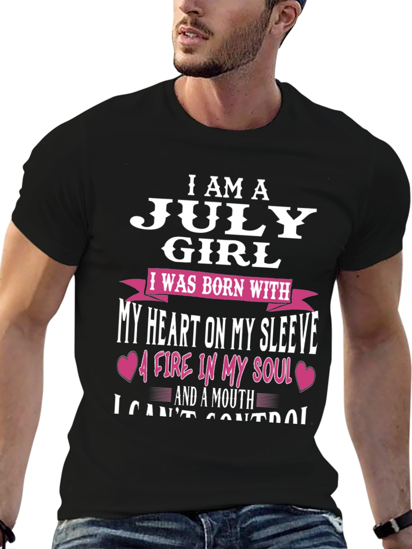 July Girl T-Shirt: Heart on Sleeve Fire in Soul